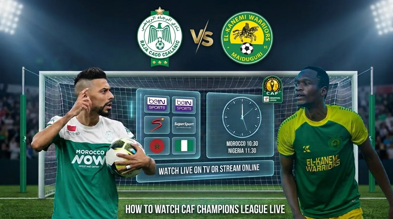 How to watch Raja Casablanca vs El Kanemi Warriors: Livestream, Tv channel, tickets, venue