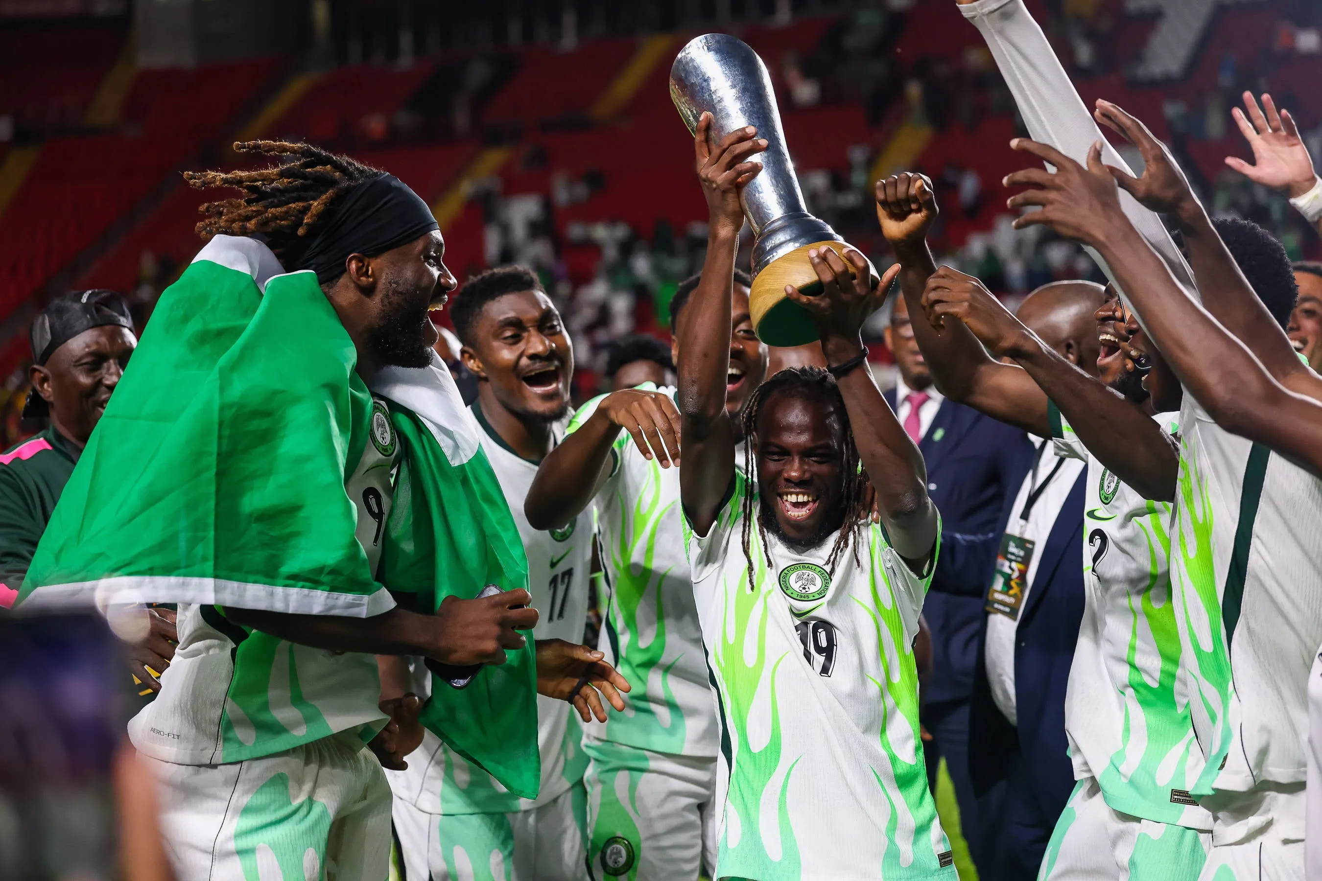 Super Eagles with the Unity Cup 
