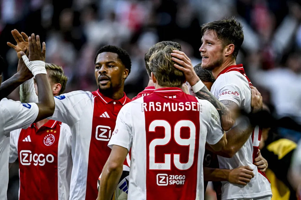 AFC Ajax Amsterdam forwarder Chuba Akpom, AFC Ajax Amsterdam forwarder Christian Rasmussen AFC Ajax Amsterdam defender A