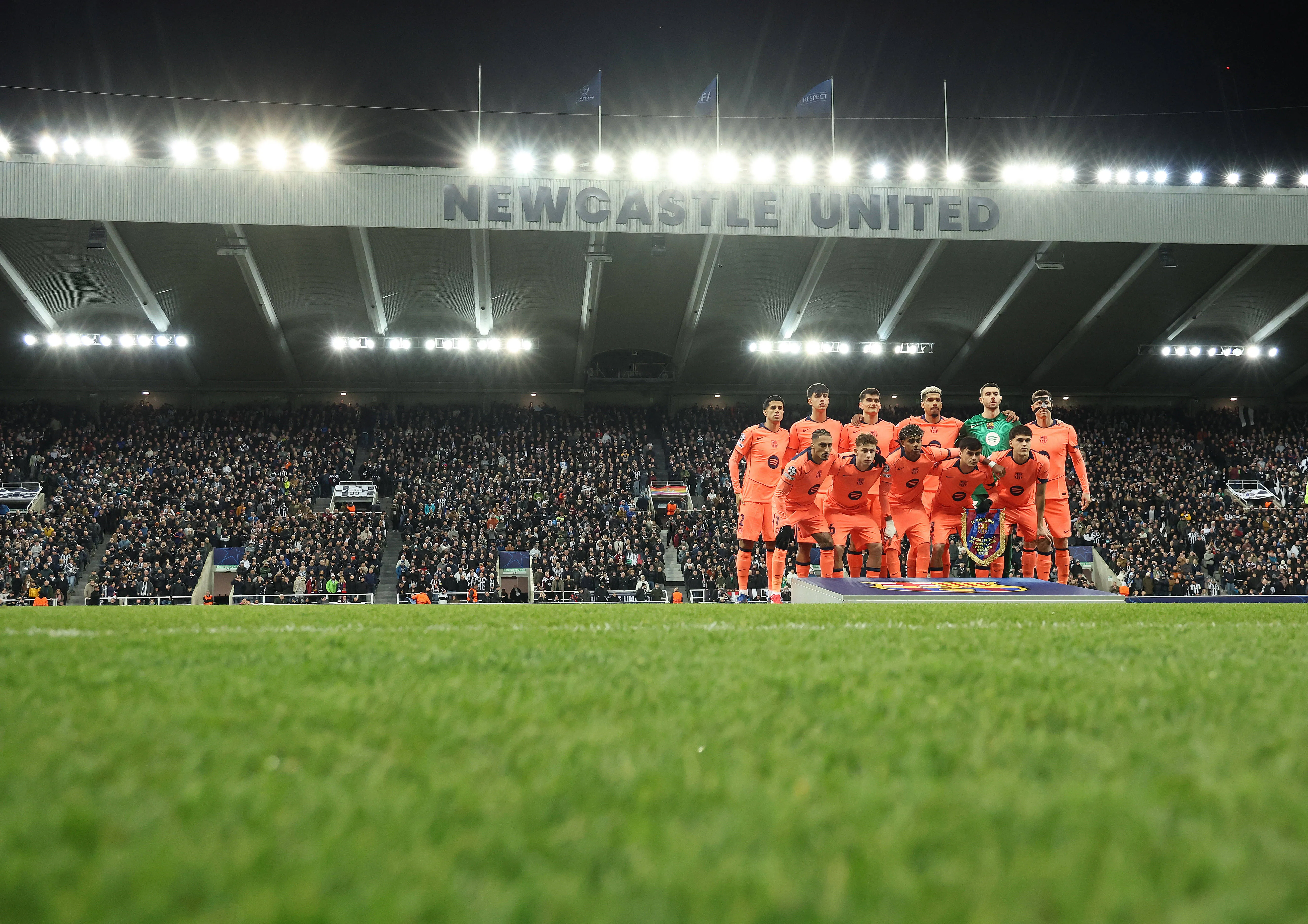 FC Barcelona during the Newcastle United vs FC Barcelona UEFA Champions League match