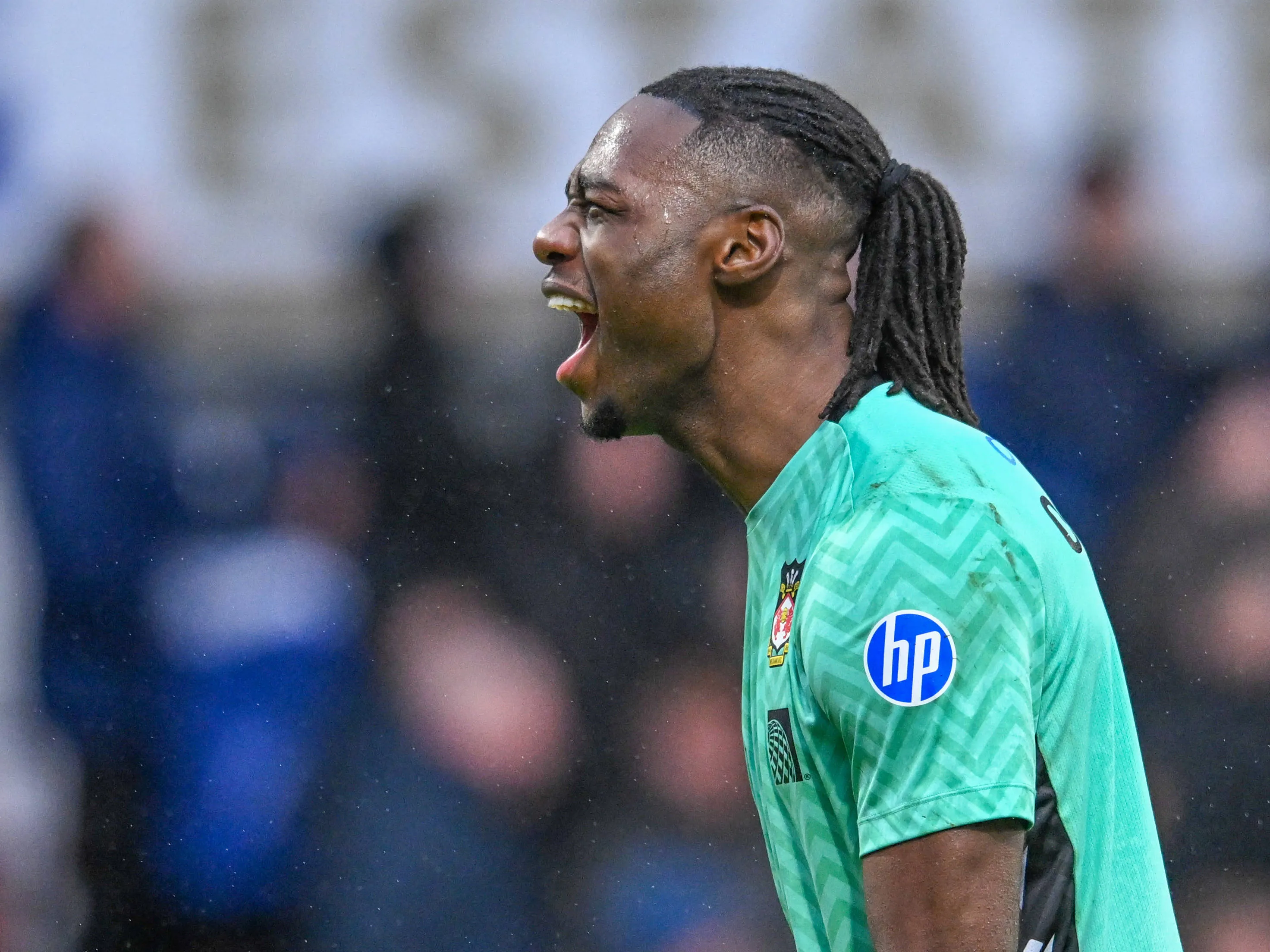 Arthur Okonkwo of Wrexham during the Sky Bet Championship match