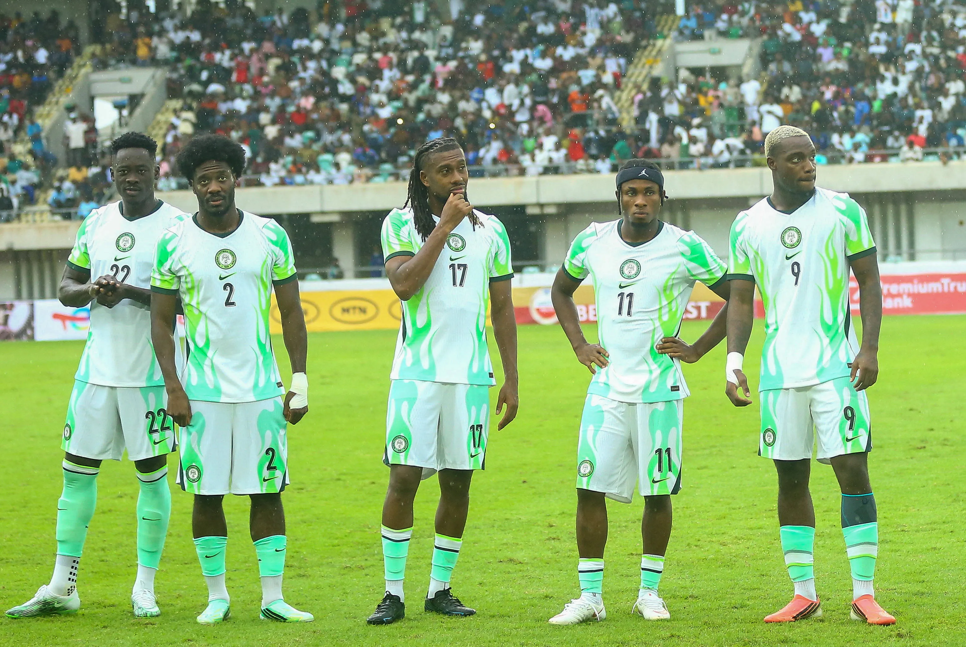 Ola Aina, Alex Iwobi, Akor Adams, George Ilenikhena, Samuel Chukwueze for Nigeria