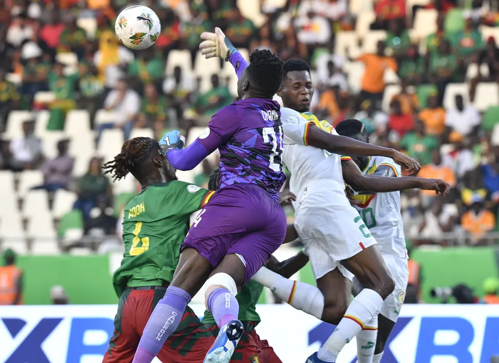 Onana in action vs Senegal - AFCON 2023