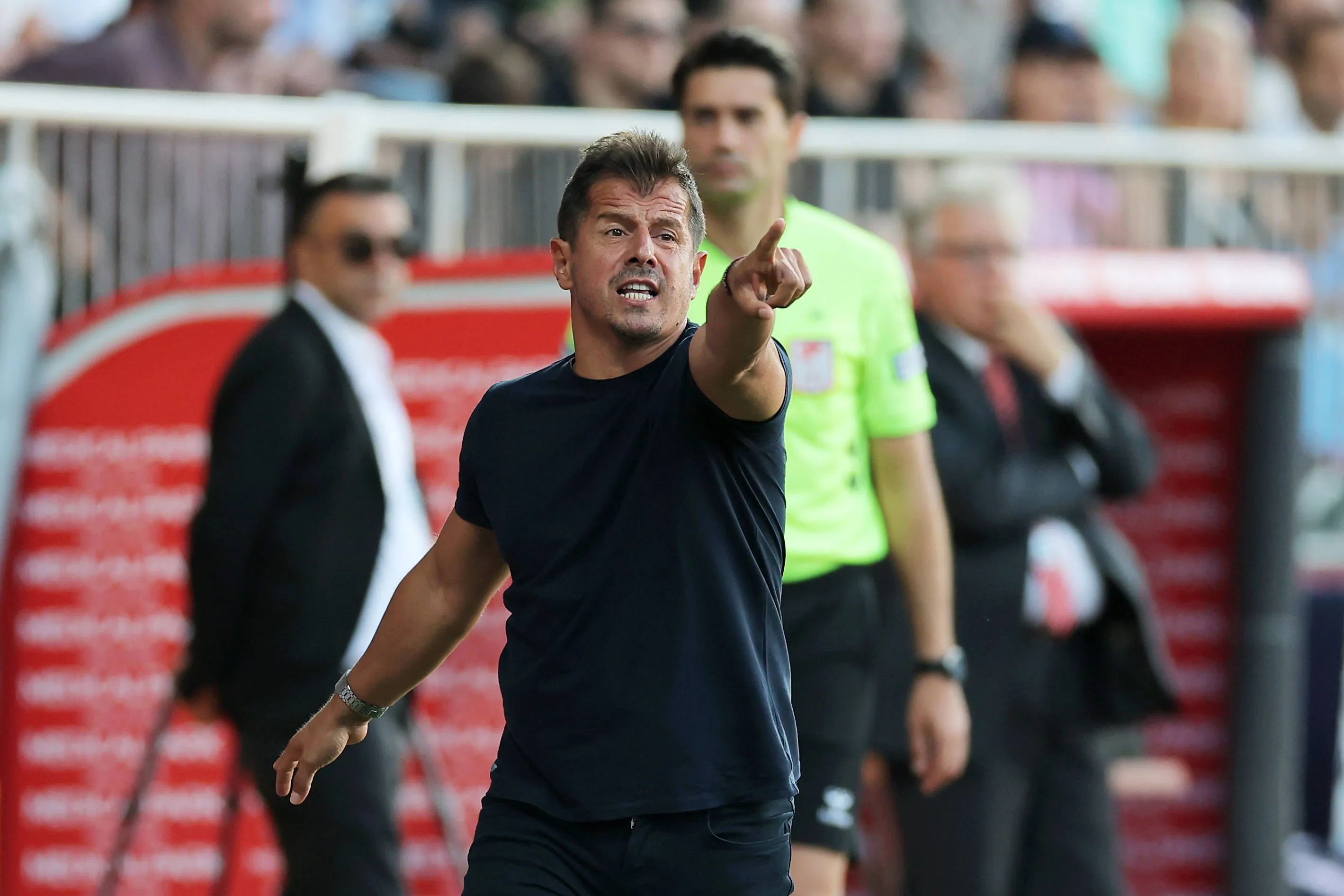 Coach Emre Belozoglu of Kasimpasa SK. 