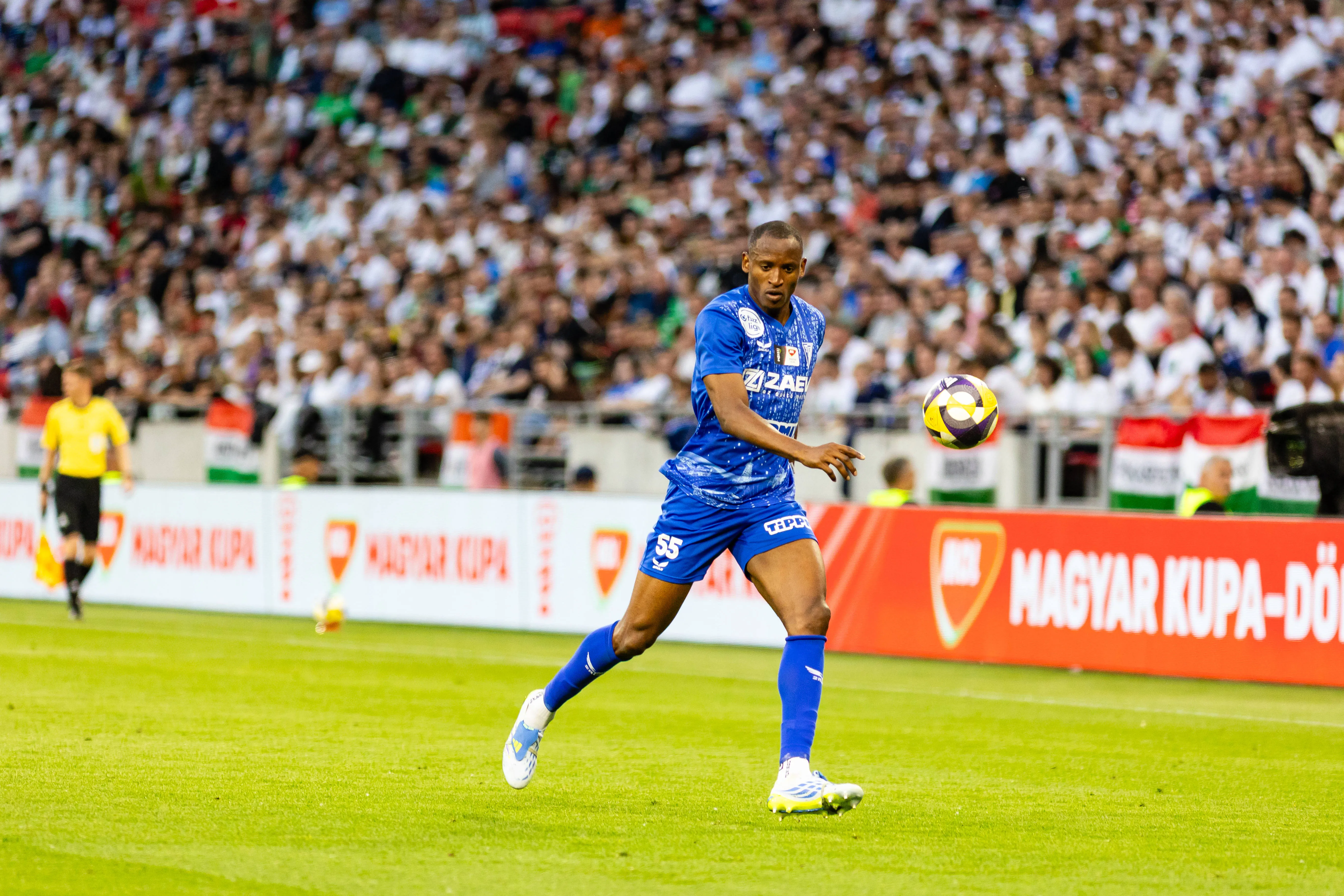 Akpe Victory of ZTE seen during the MOL Magyar Cup Final against Ferencvaros