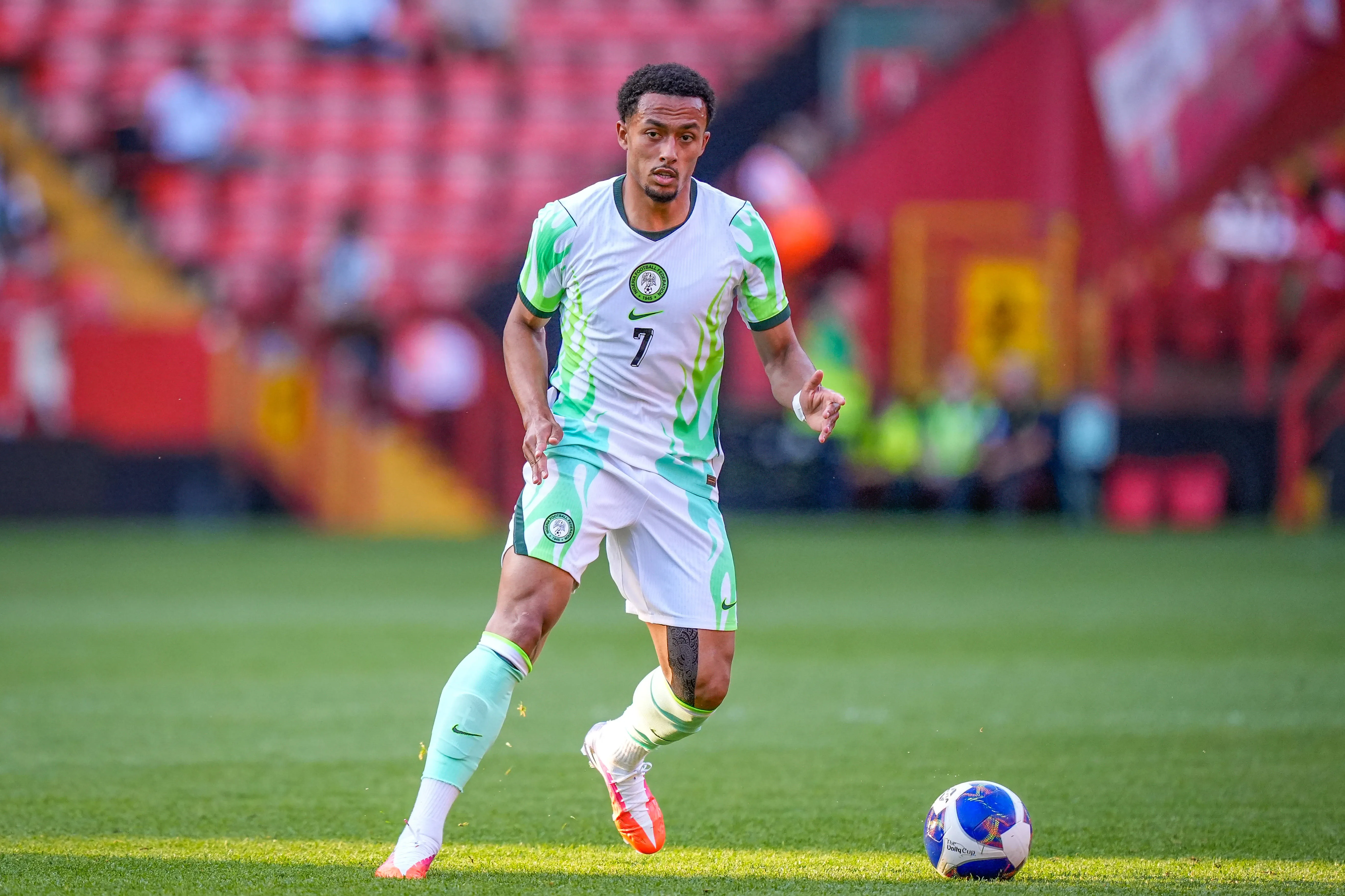 Super Eagles forward Femi Azeez 