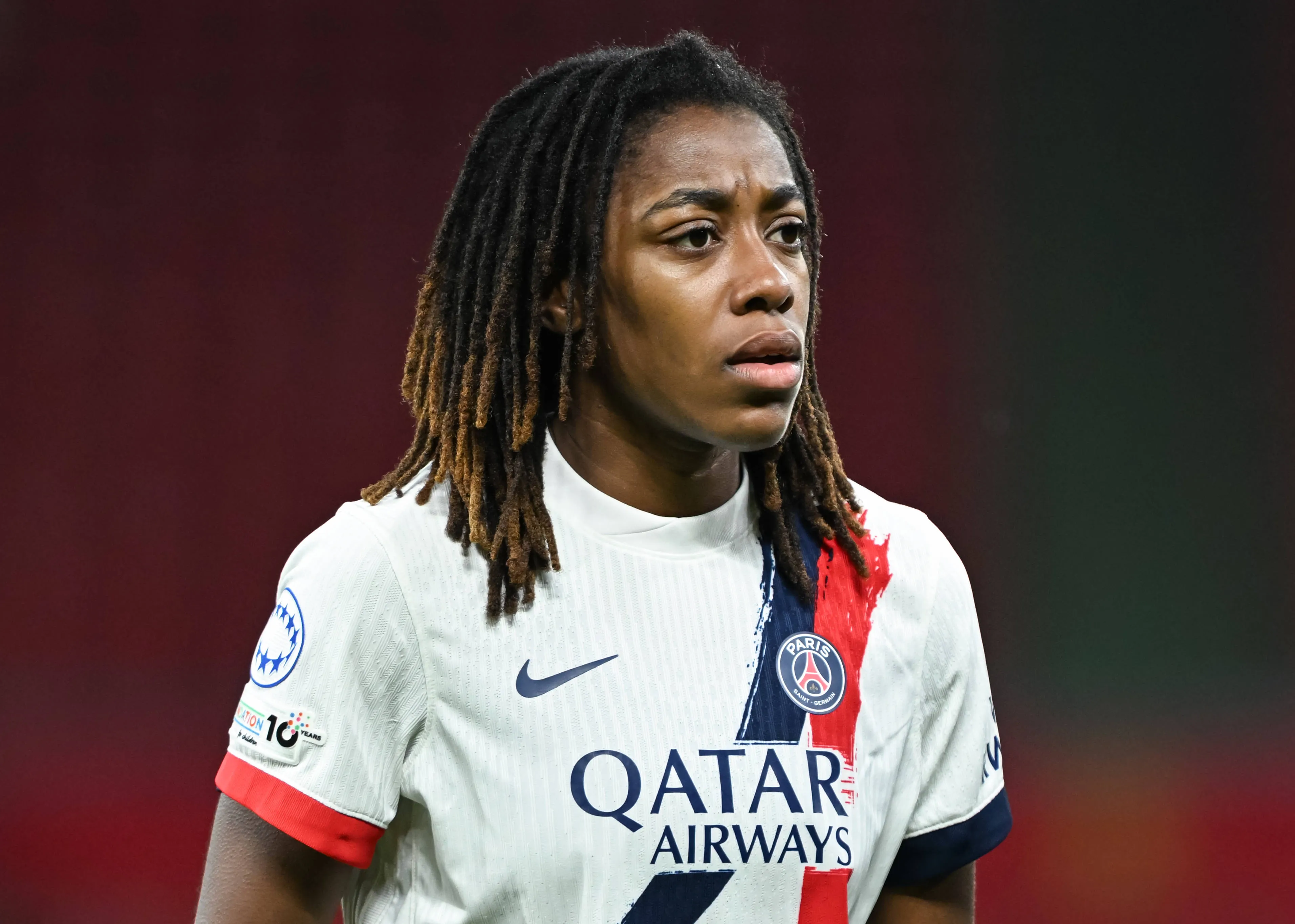 Jennifer Echegini during the ManU Women vs Paris St Germain Women UEFA Women's Champions League match at Old Trafford