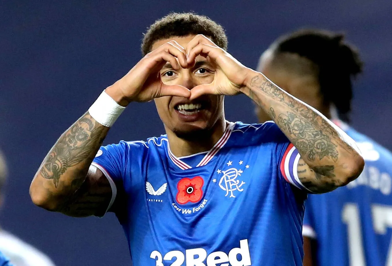 Rangers James Tavernier celebrates