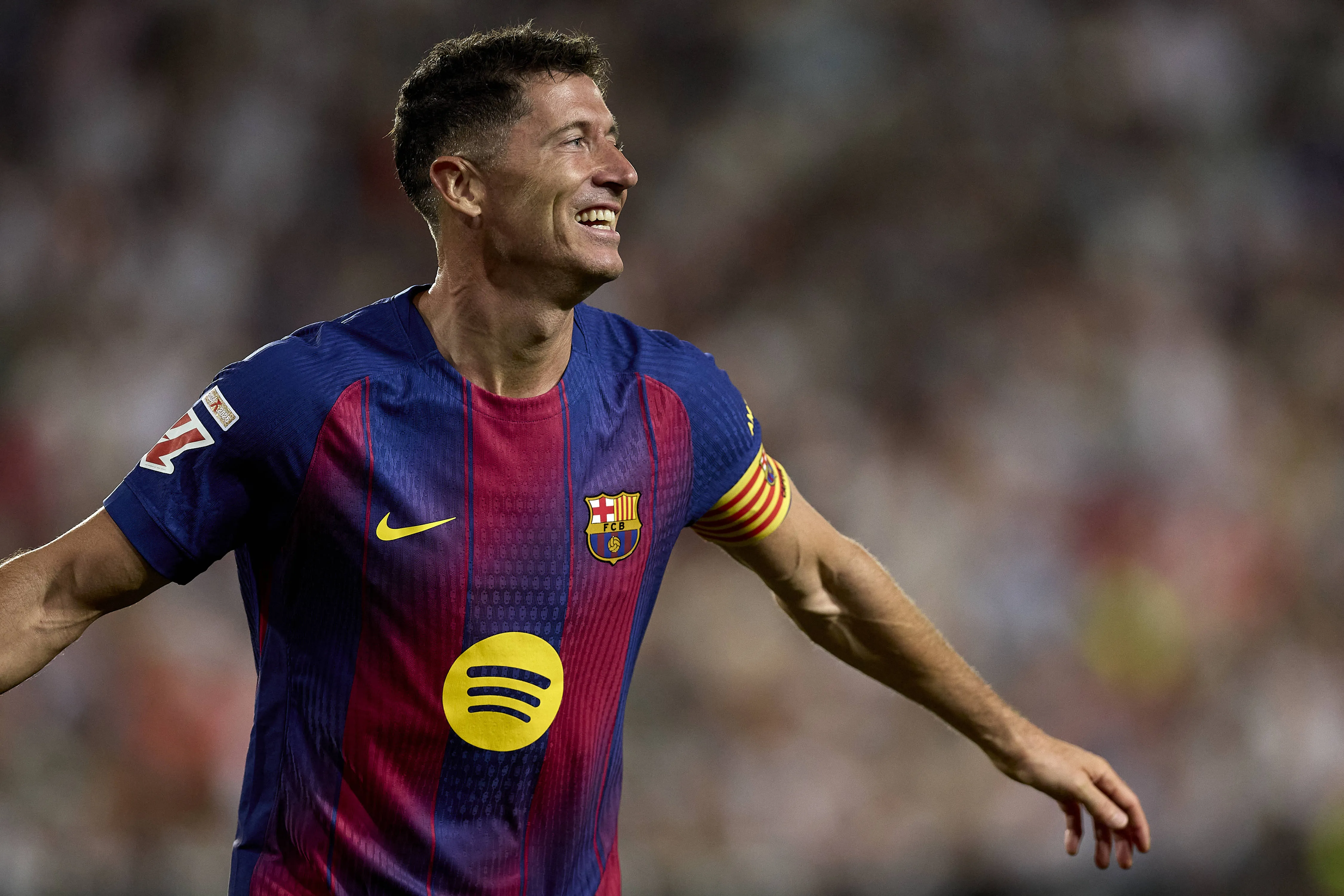 Barcelona forward Robert Lewandowski 