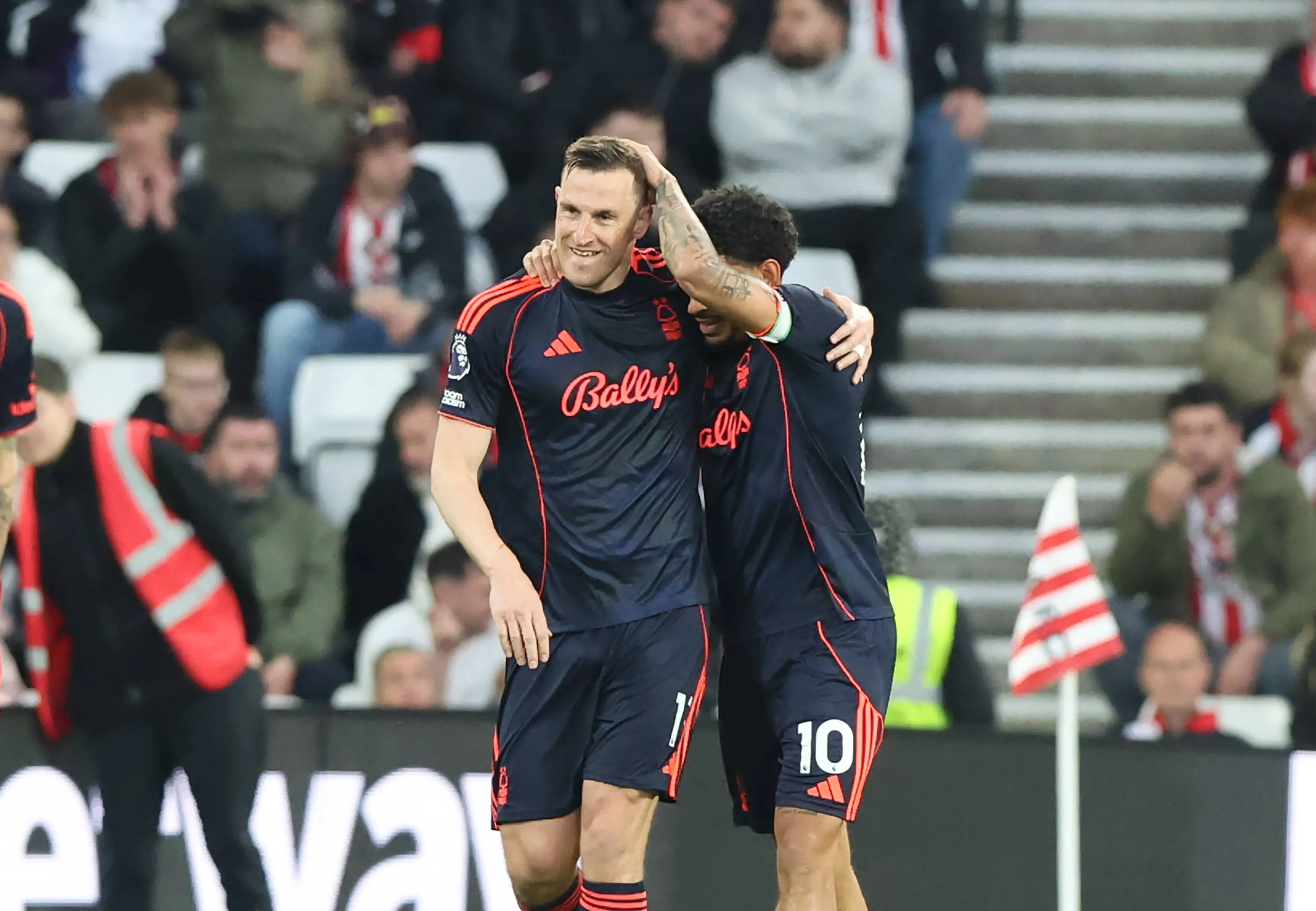 Chris Wood of Nottingham Forest celebrates scoring