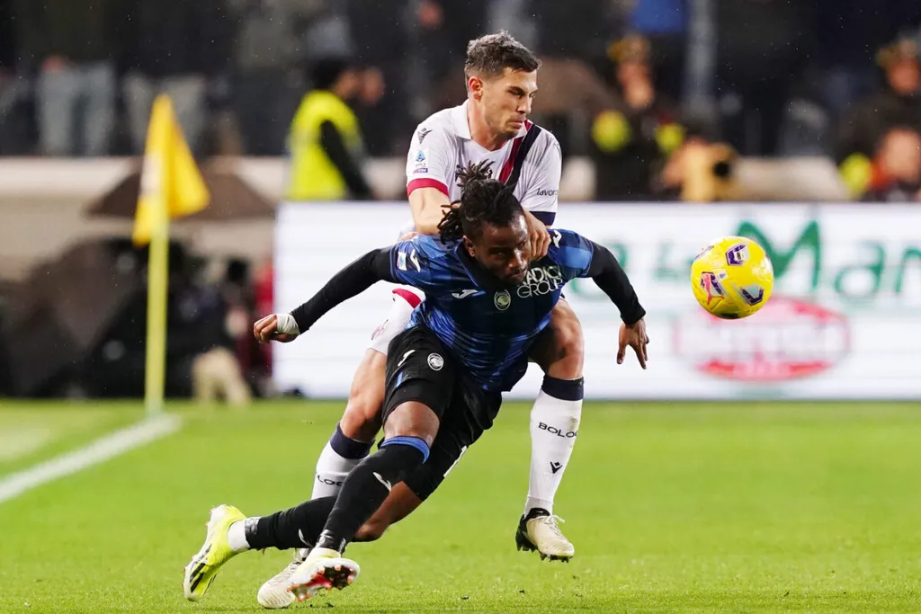 Ademola Lookman scores against Bologna 