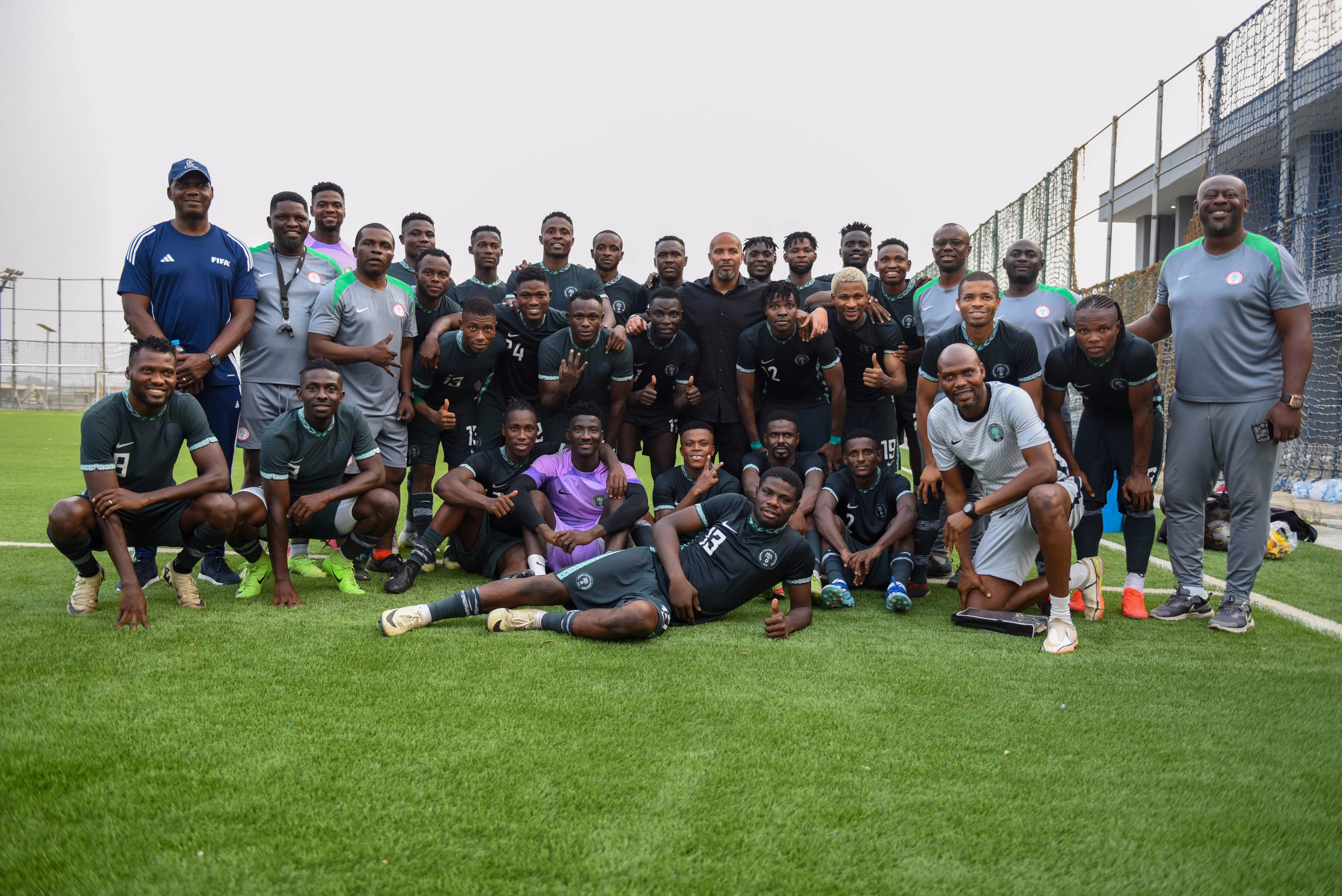 Eric Chelle after the Nigeria Football Federation unveiled the new Head Coach of the Super Eagles, Eric S&Atilde; kou Chelle and a visit to Super Eagles B at Remo Stars Stadium on January 14, 2025 in Remo, Nigeria