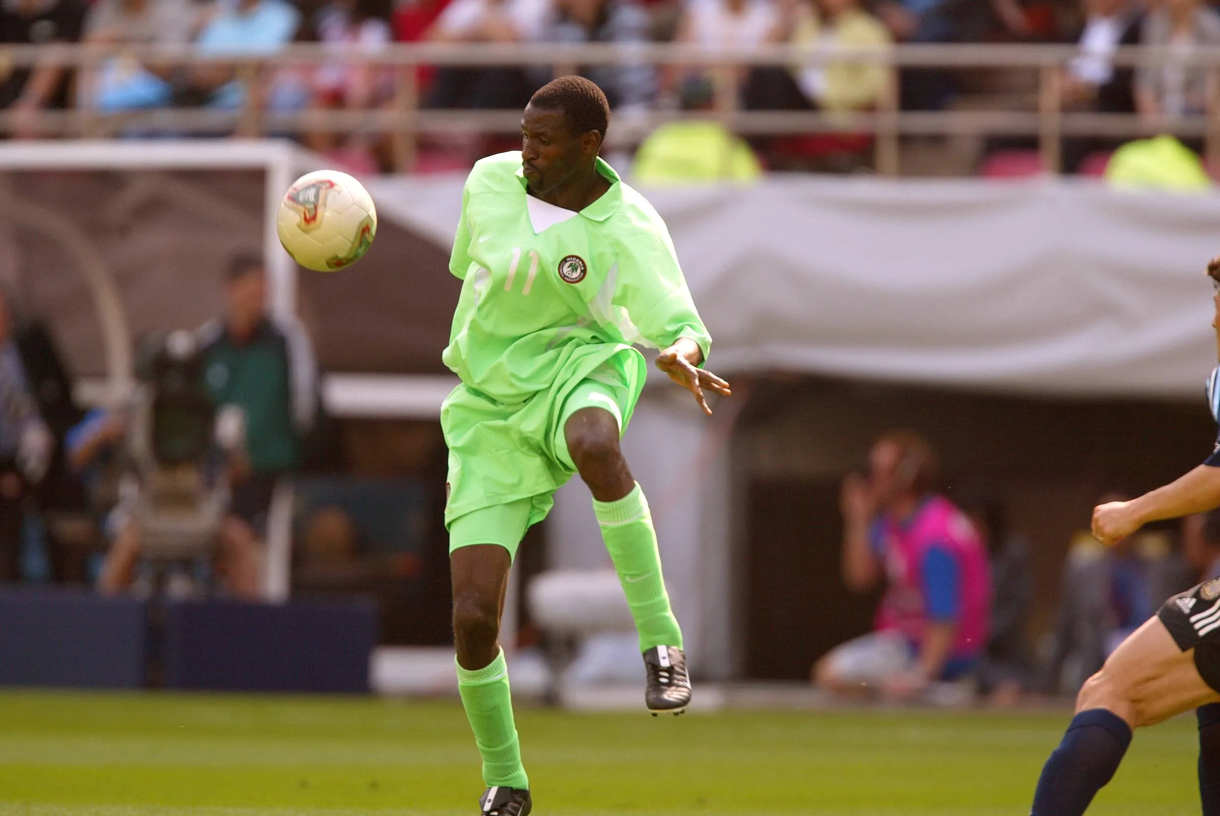 Garba Lawal in action for the Super Eagles of Nigeria
