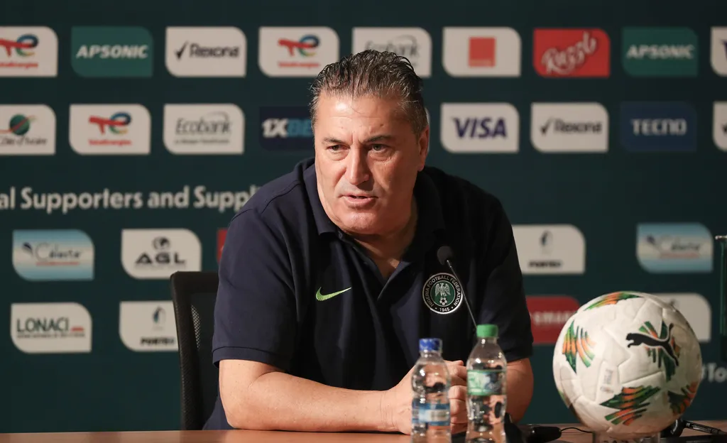 Jose Peseiro at an AFCON 2024 press conference