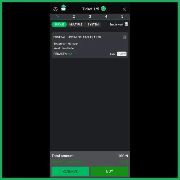 Place bet on Surebet247 app