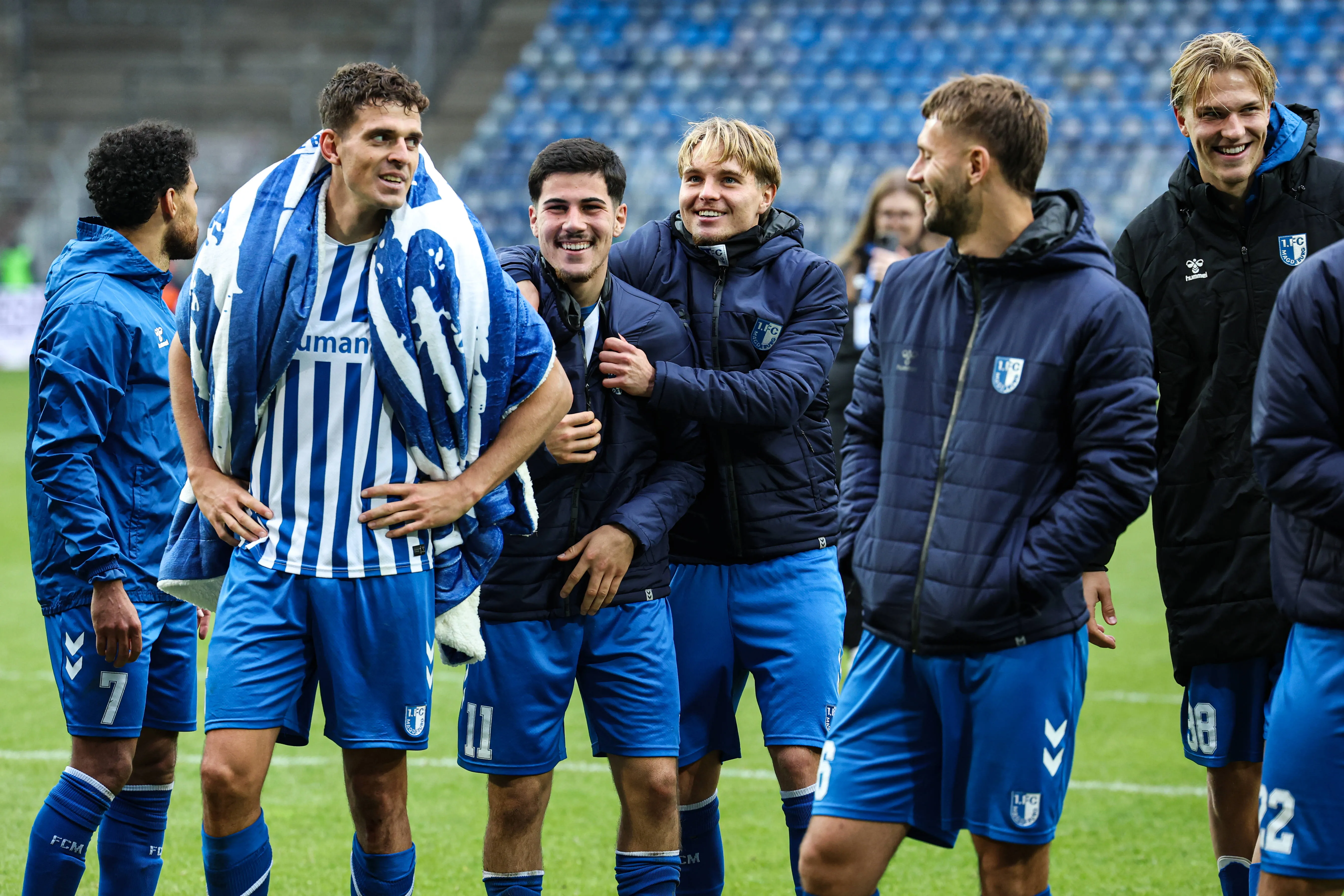 Magdeburg, players celebrating