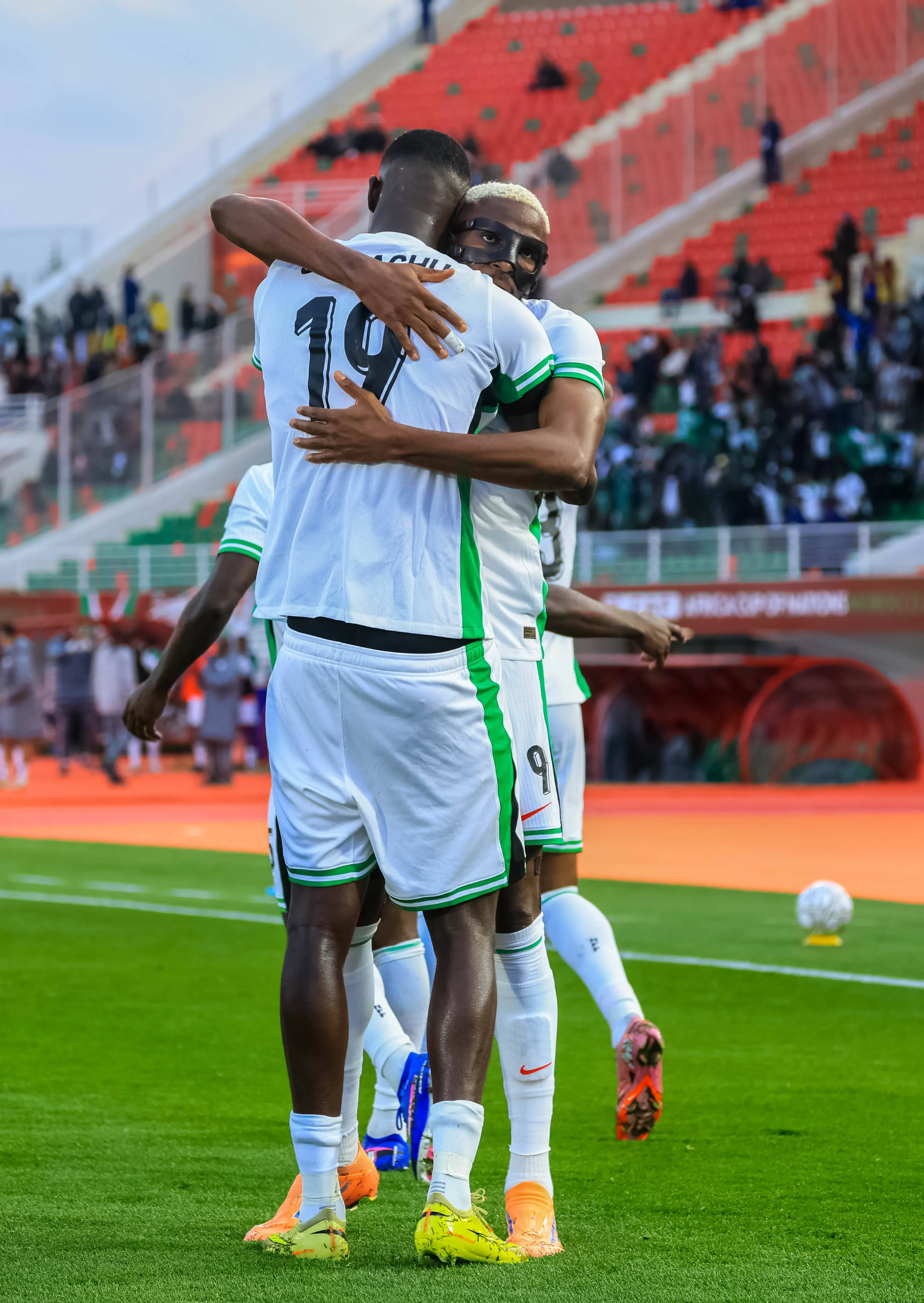 Super Eagles stars Paul Onuachu and Victor Osimhen 