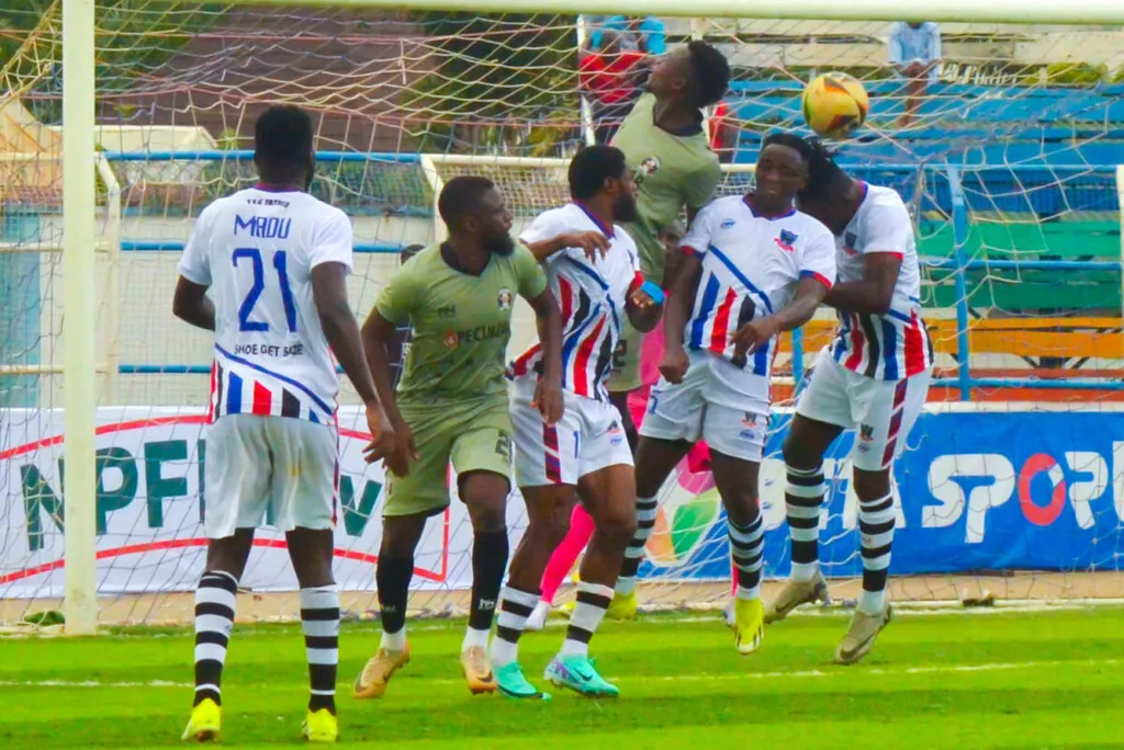 NASARAWA, NIGERIA – OCTOBER 5:: Lobi and 3sc during the Nigeria Professional Football League (NPFL) matches between Lobi