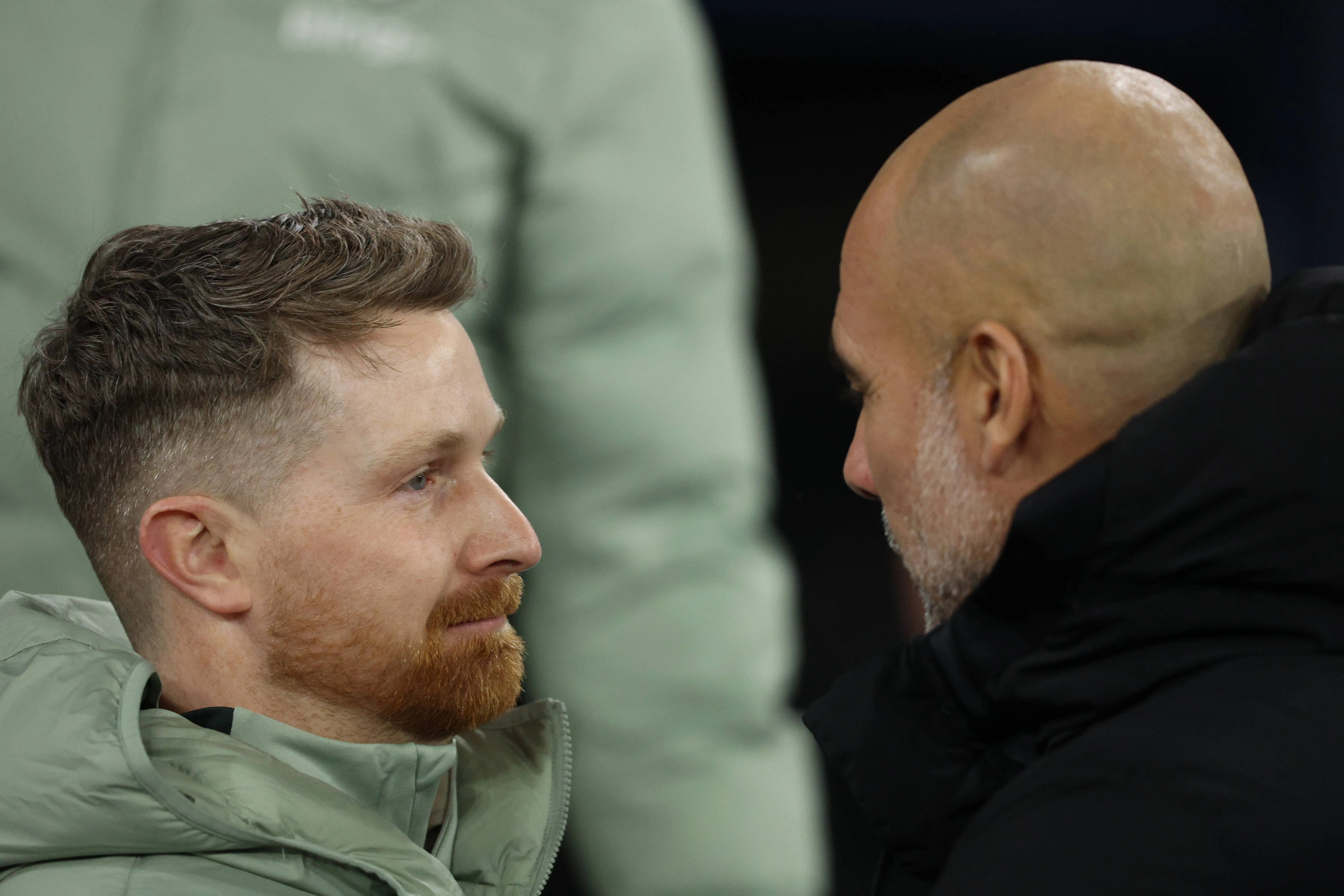  Calum McFarlane, Interim Coach of Chelsea and Pep Guardiola, Manager of Manchester City