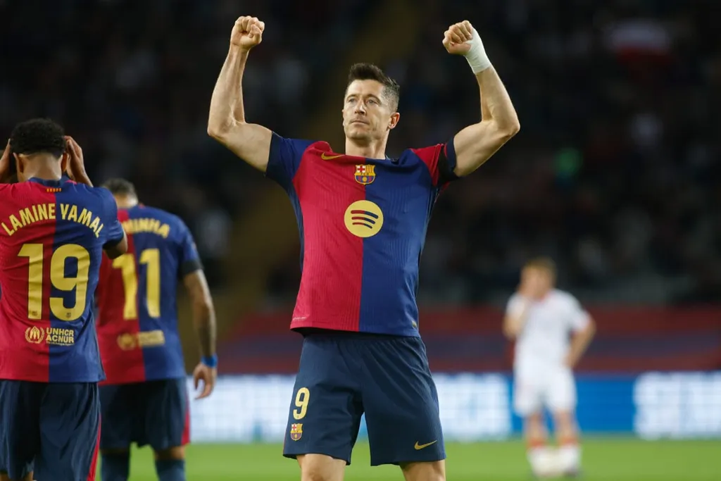 Robert Lewandowski of FC Barcelona