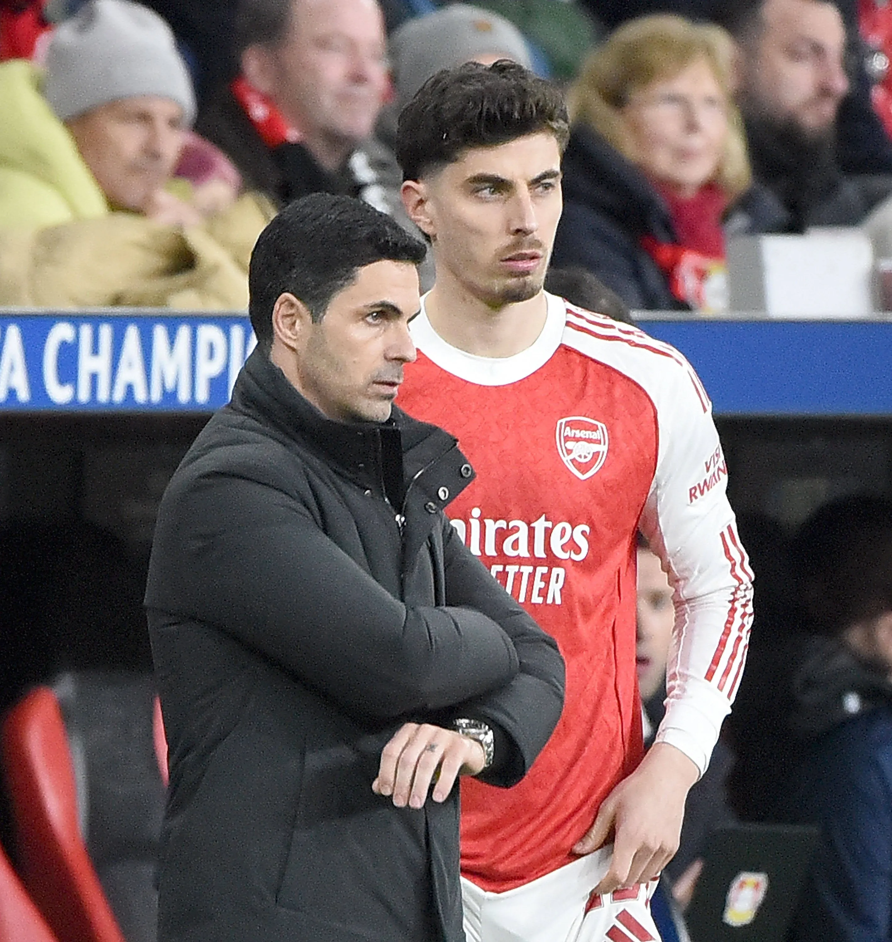 Mikel Arteta and Kai Havertz at Arsenal