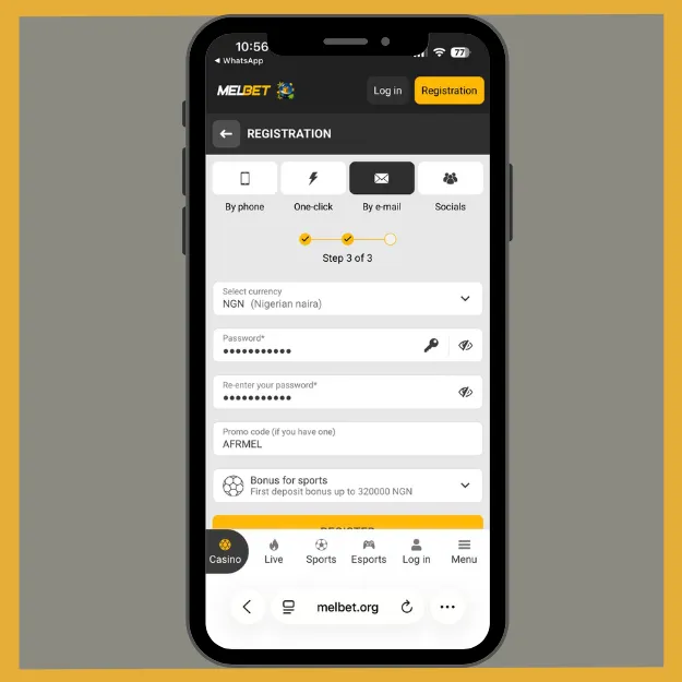 Melbet promo code AFRMEL