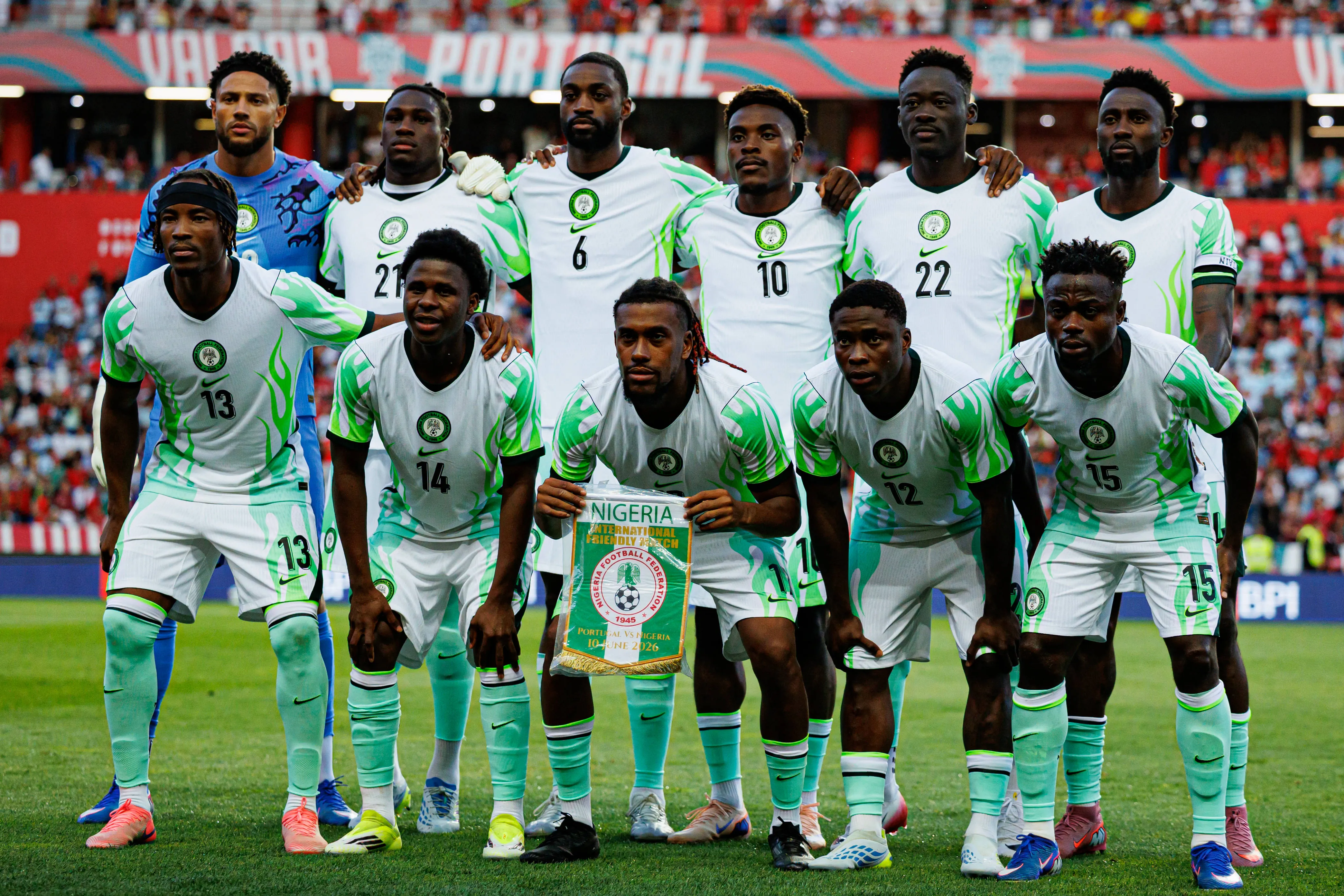 Team photo of Super Eagles. 