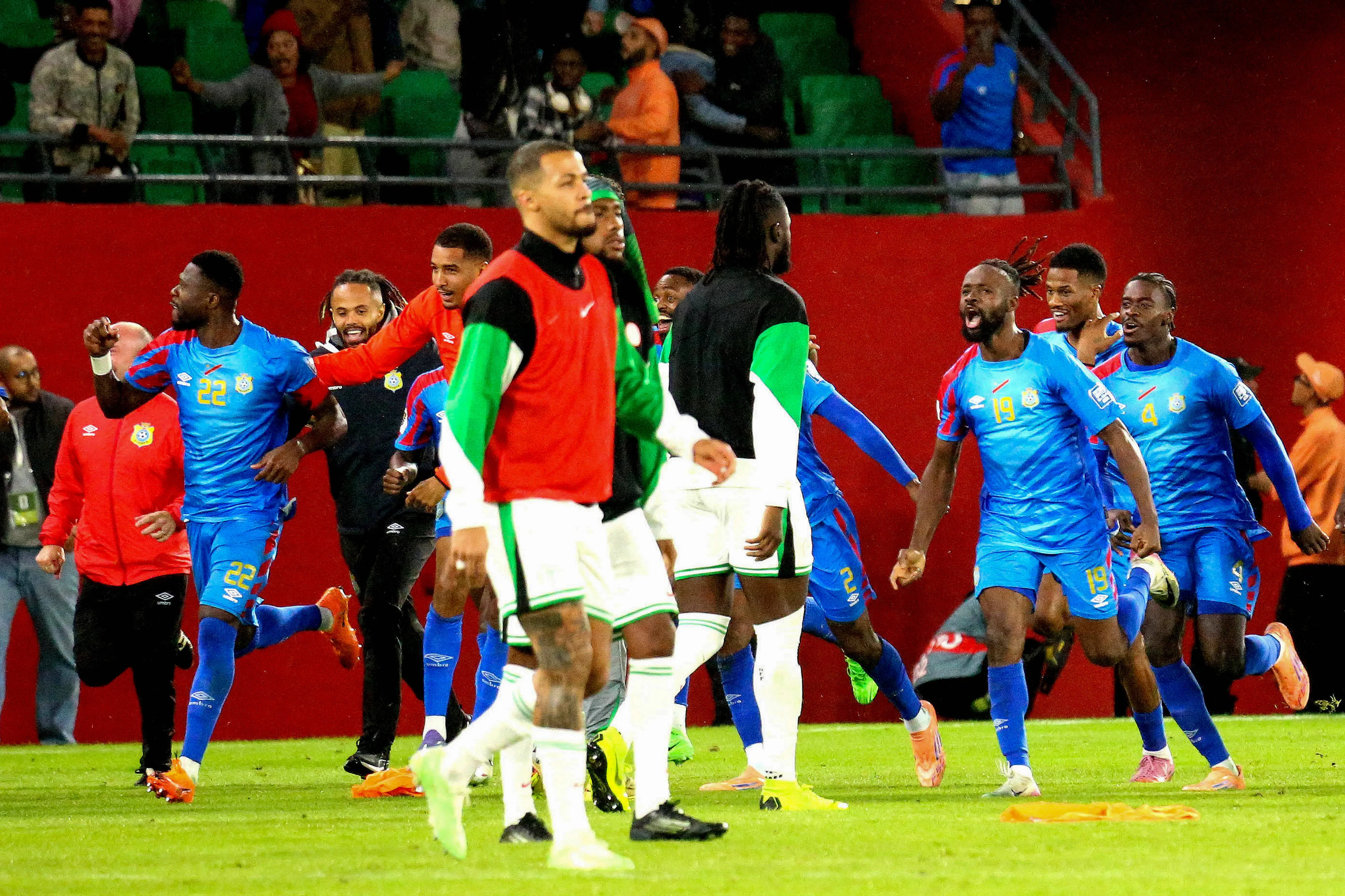 Dr Congo celebration during the 2026 FIFA World Cup Playoffs between Nigeria and Dr Congo