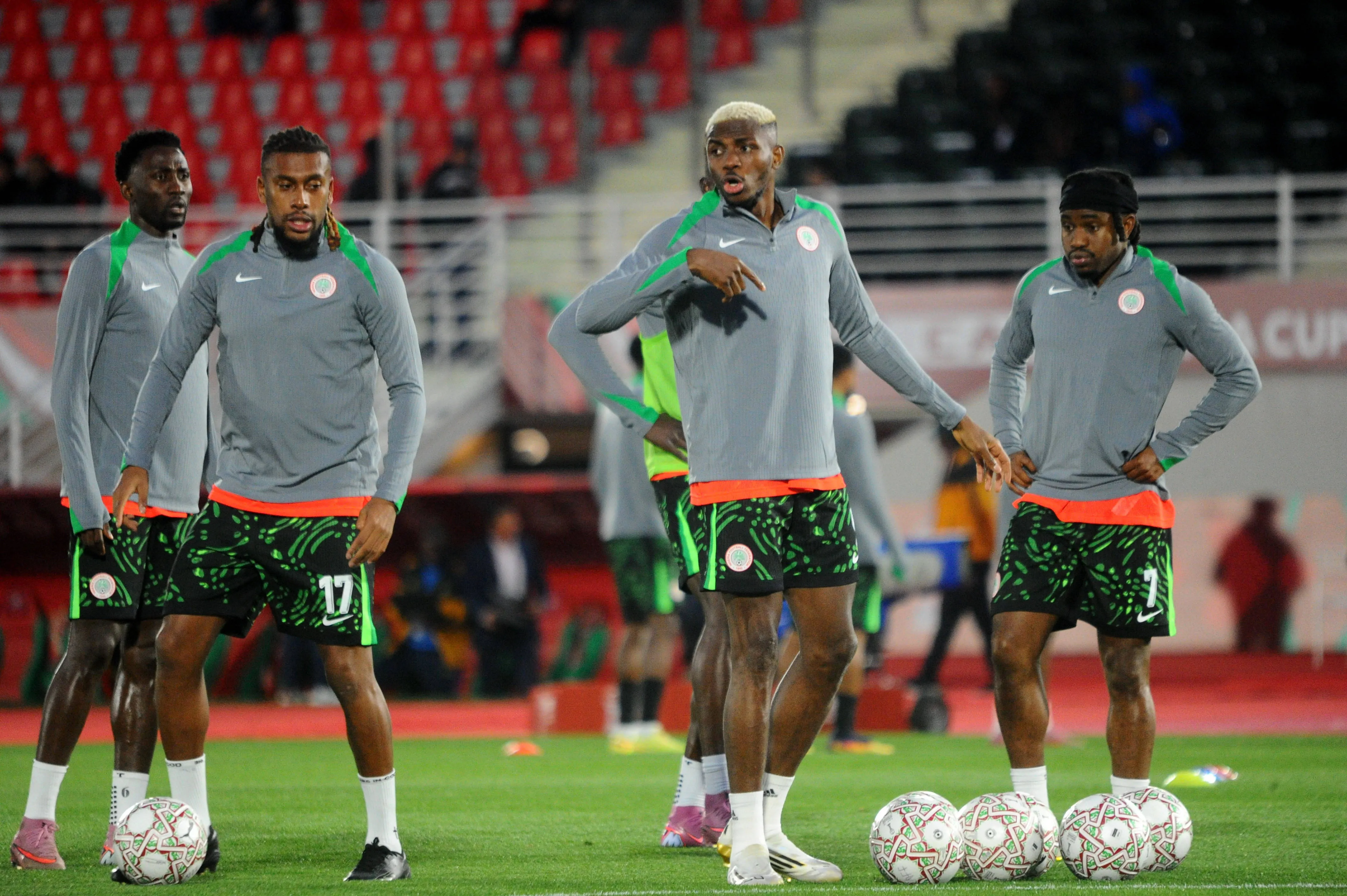  Victor Osimhen, Alex Iwobi, Nigeria during the Africa Cup of Nations AFCON match between Nigeria and Tanzania on 23rd December 2025 at Complexe Sportif. 