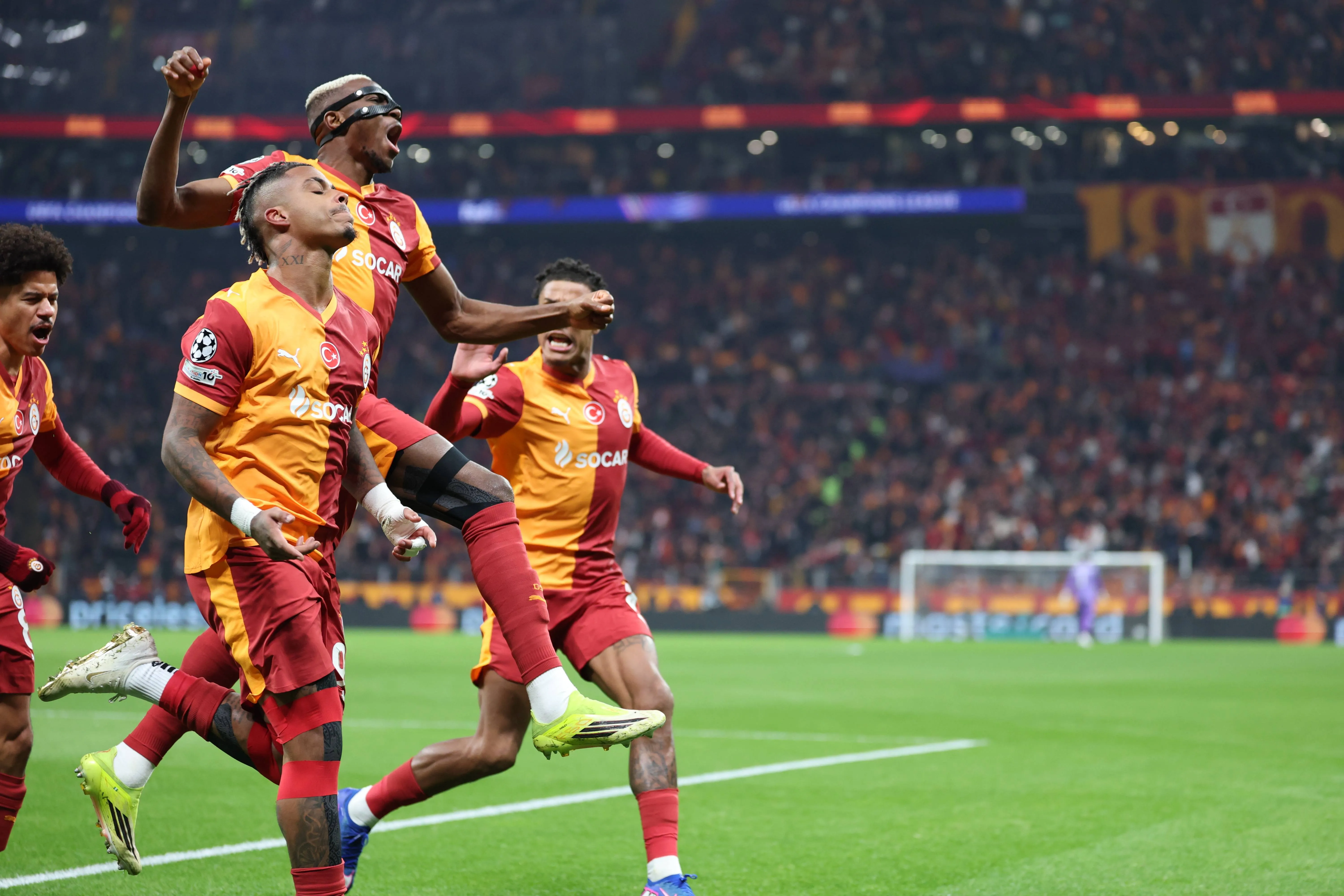 Mario Rene Junior Lemina and Victor Osimhen of Galatasaray A.S