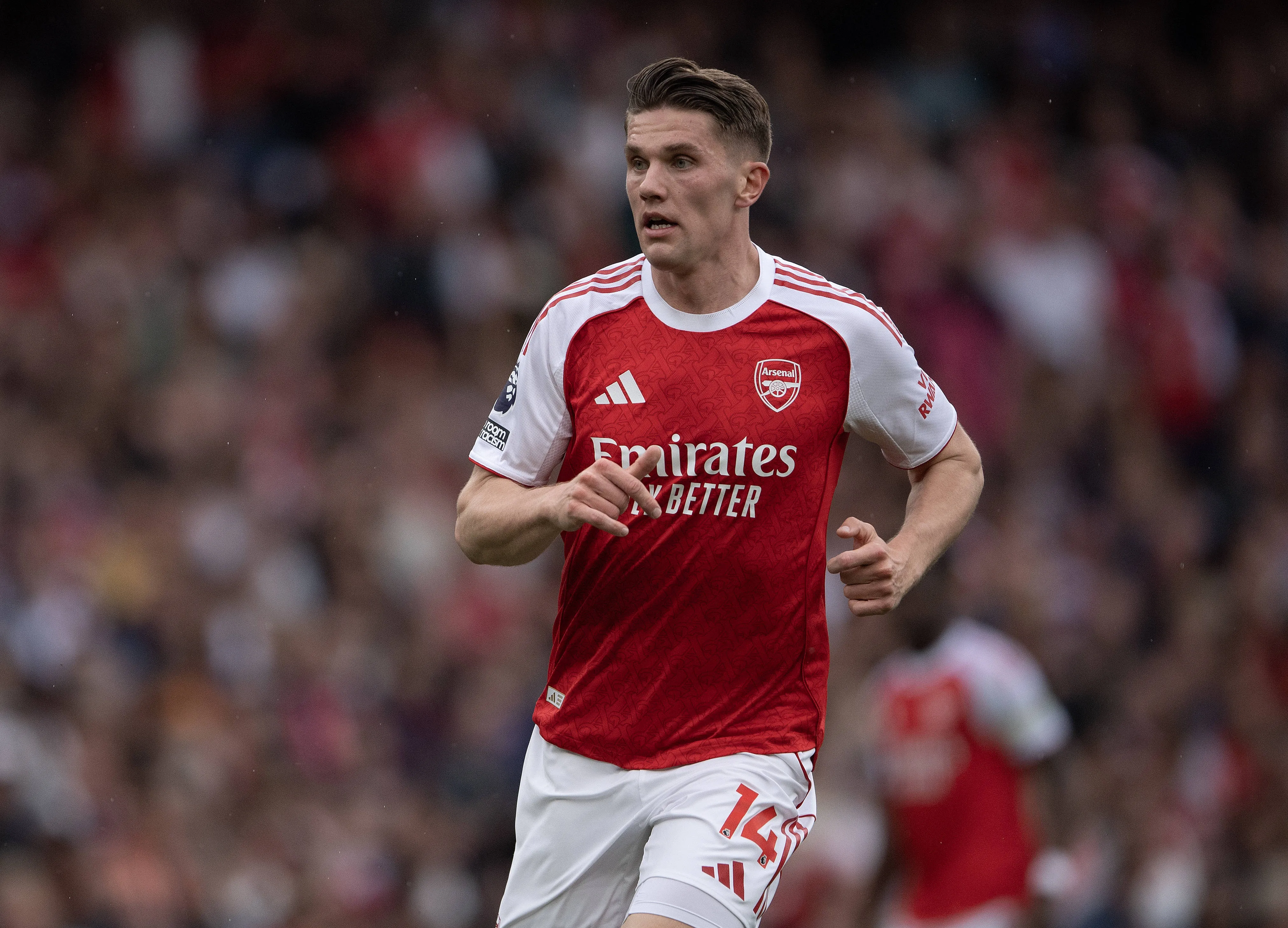 Viktor Gy&ouml;keres of Arsenal during the Premier League match between Arsenal and Fulham at Emirates Stadium on May 2, 2026 in London, England. London Emirates Stadium.