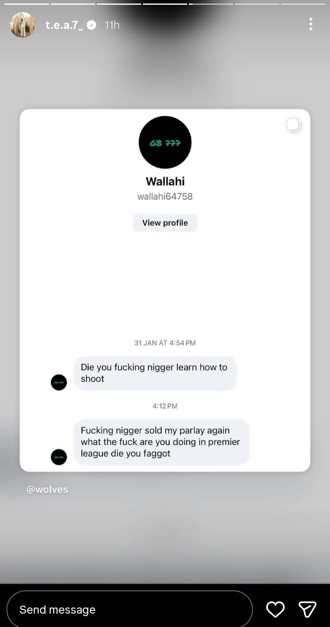 Racists abuses on Tolu Arokodare 