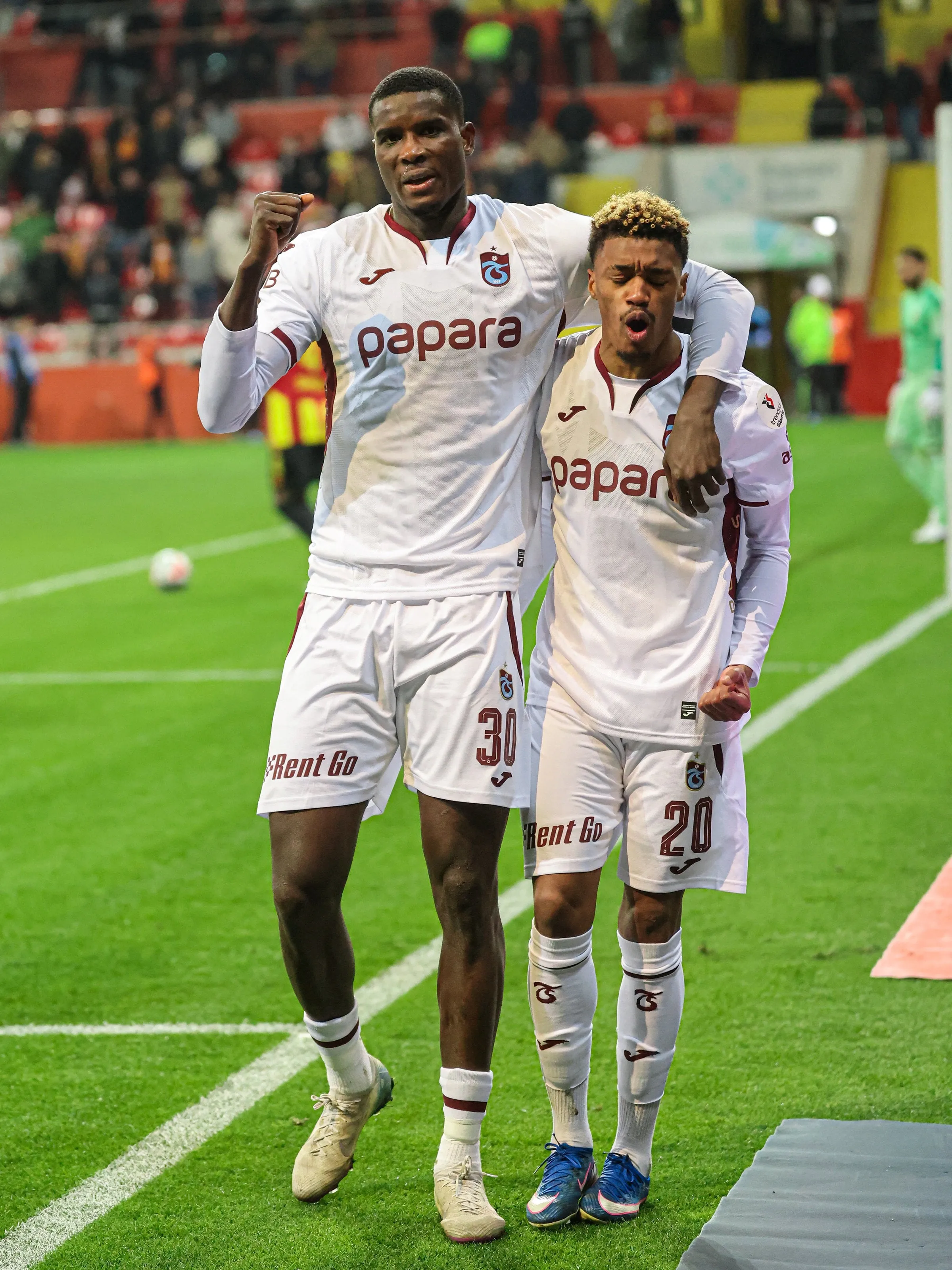 Paul Onuachu celebrates goal for Trabzonspor