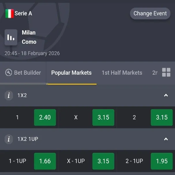 Bet of the day: 18/02/2026