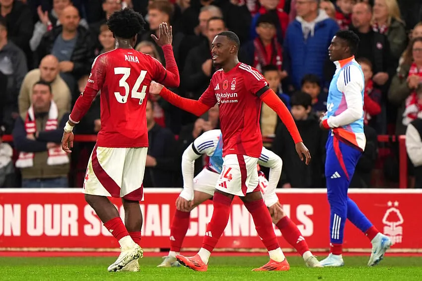 Aina&rsquo;s thunderous goal propels Nottingham Forest to shocking top-4 spot