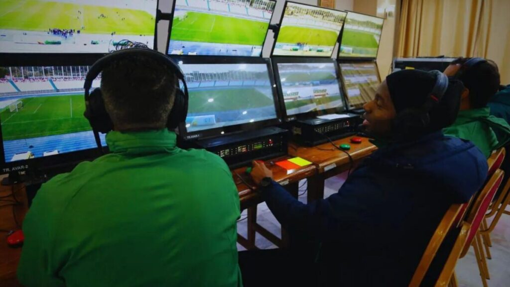 VAR use at AFCON 2023. Photo CAF