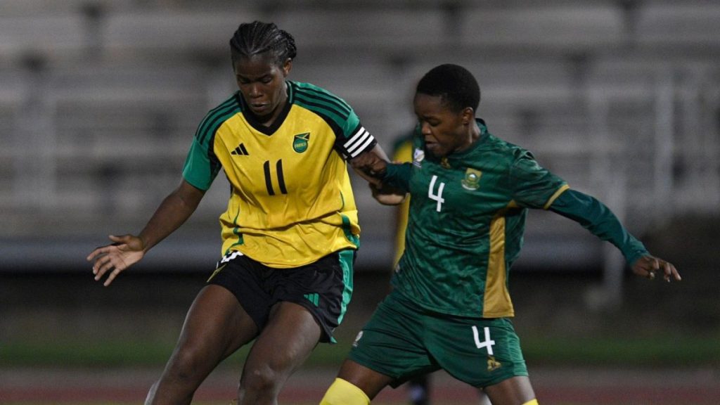 Banyana Banyana playing against Jamaica. Photo Banyana