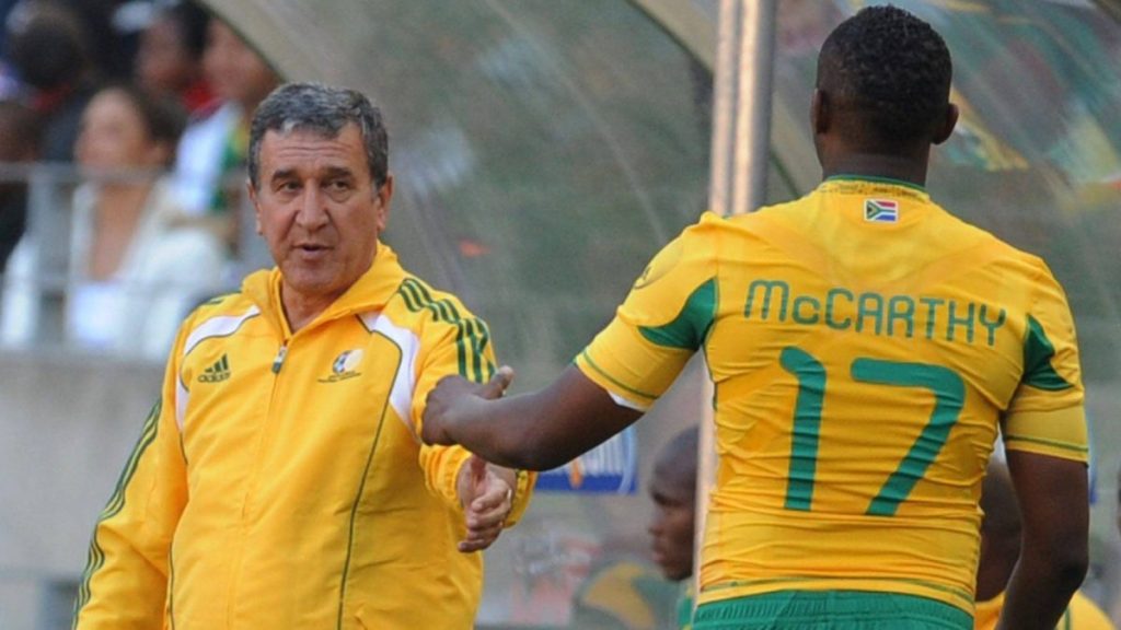 Benni McCarthy and Carlos Alberto Parreira. Photo – Imago