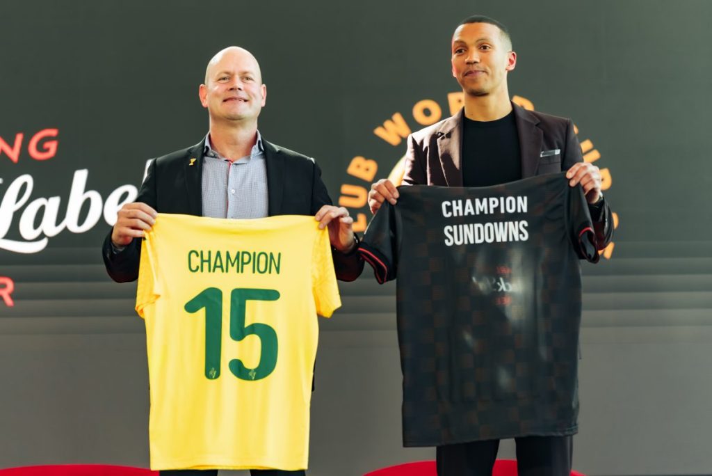Vaughan Croeser – Vice President ABINBEV Africa Zone and Tlhopie Motsepe Mamelodi Sundowns Chairman
