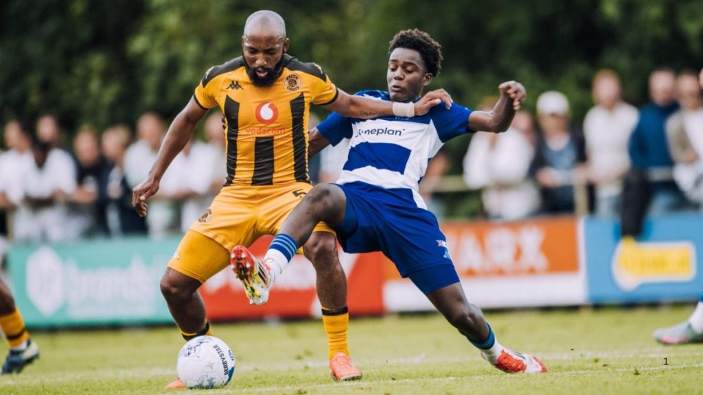 Sibongiseni Mthethwa vies for the ball during Kaizer Chiefs' friendly against PEC Zwolle. Photo Kaizer Chiefs