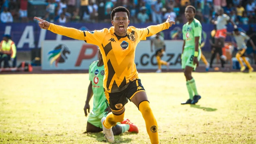 Donay Jansen celbrates a goal. Photo Kaizer Chiefs