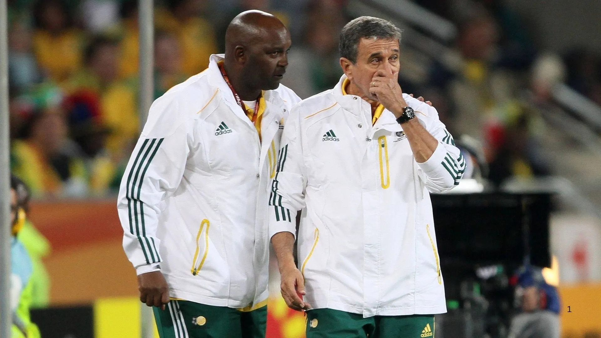 Pitso Mosimane when he served as Carlos Alberto Parreira's assistant.