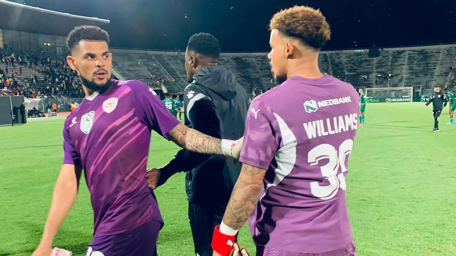 Bafana Bafana goalkeepers Renaldo Leaner and Ronwen Williams.