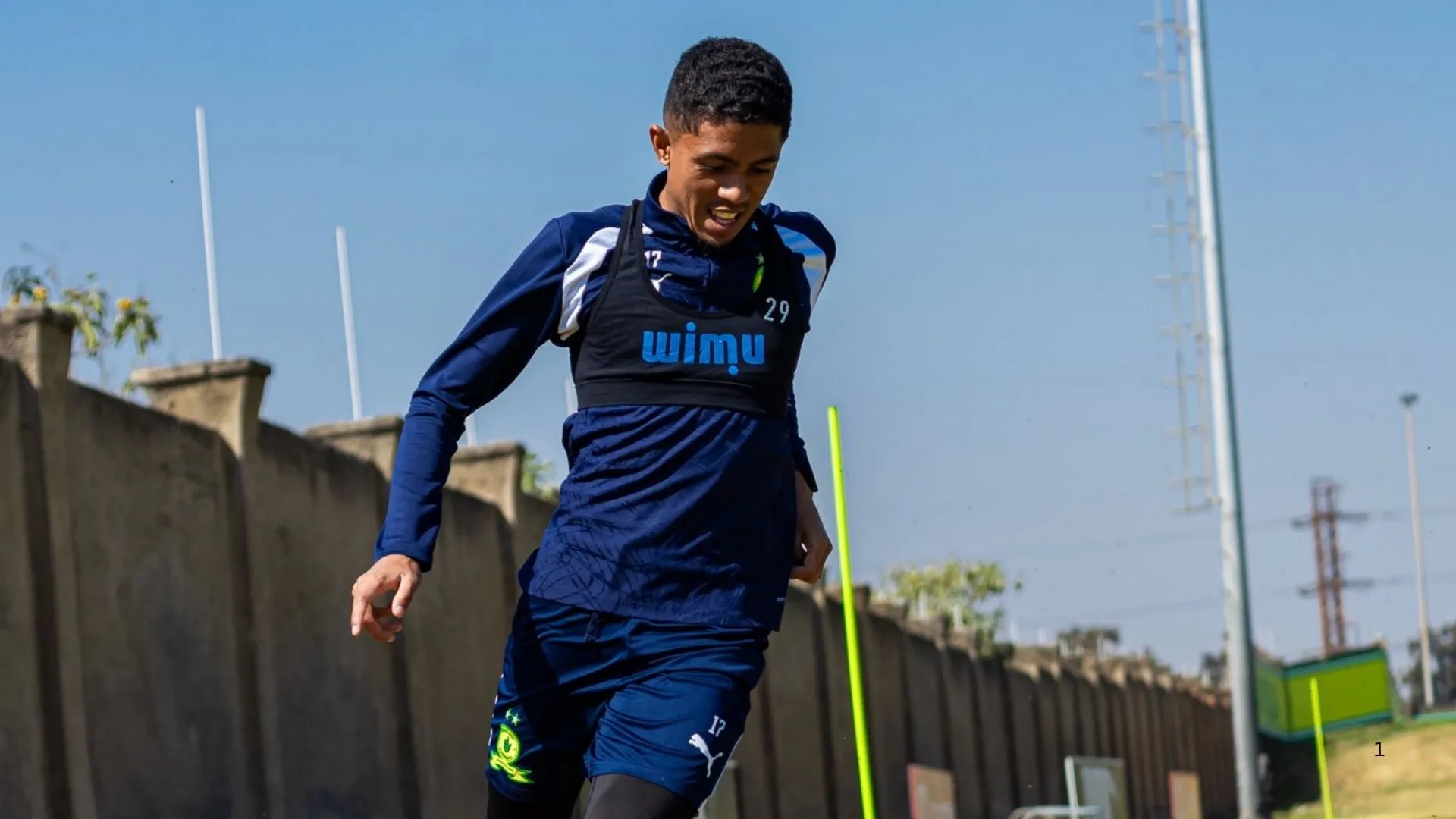 Tashreeq Matthews of Mamelodi Sundowns in training.