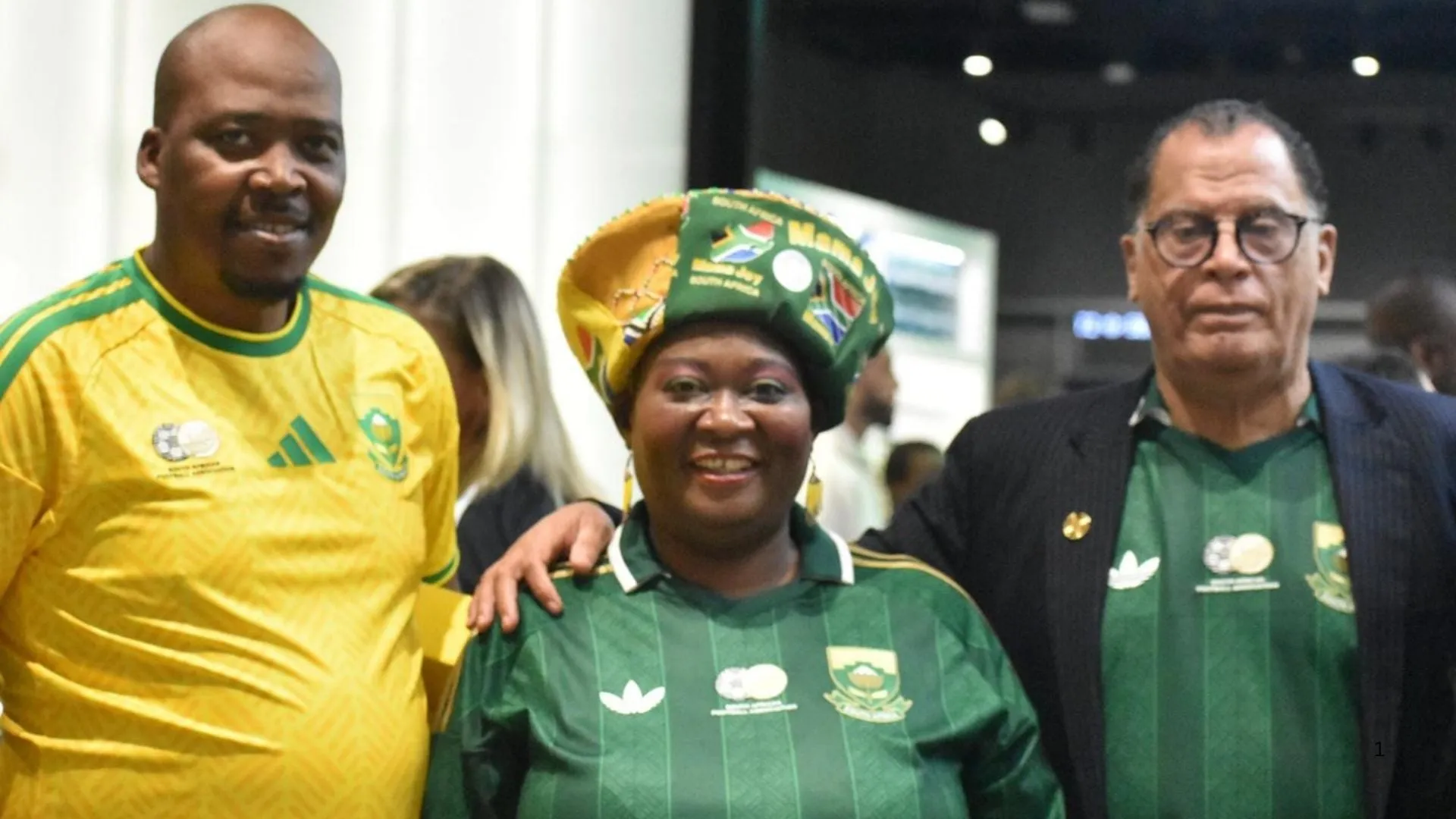 SAFA president Danny Jordaan and Mama Joy