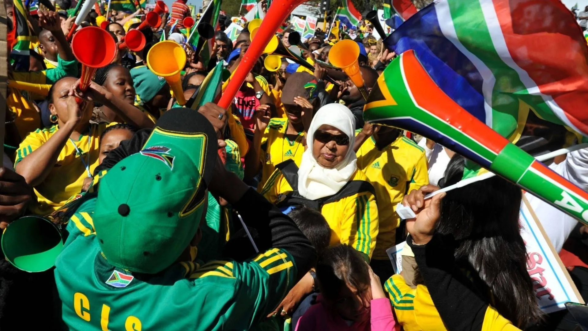 South Africa fans during the 2010 World Cup.