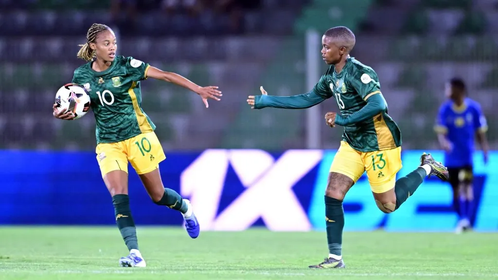 Linda Motlhalo and Bambanani Mbane Banyana Banyana