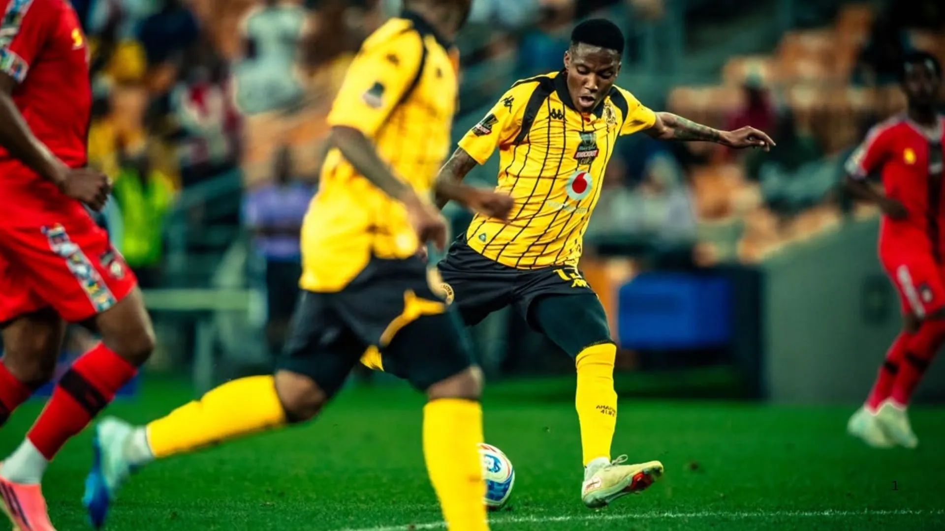 Pule Mmodi of Kaizer Chiefs in action against TS Galaxy in the Carling Knockout.