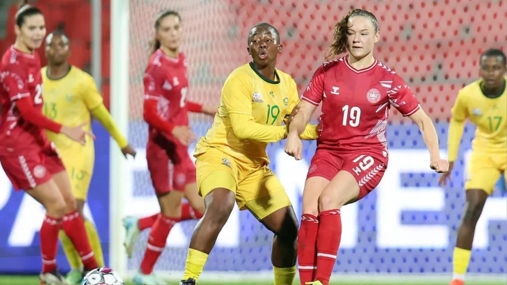 Banyana Banyana vs Denmark. Photo SAFA