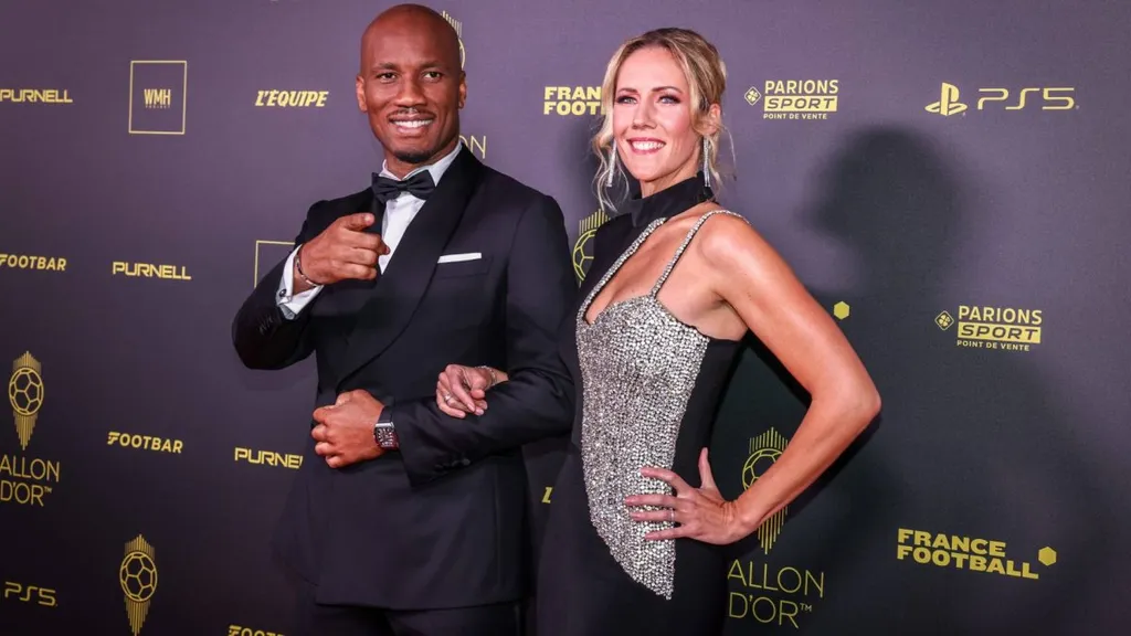 2024 Ballon dOr hosts Didier Drogba and Sandy Heribert. Photo &ndash; Imago